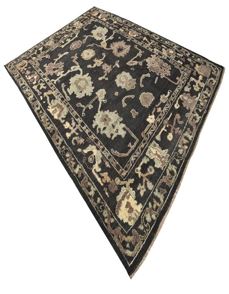 Detail image of  10' 1 x 13' 10  Hand Knotted Oushak Wool Rug