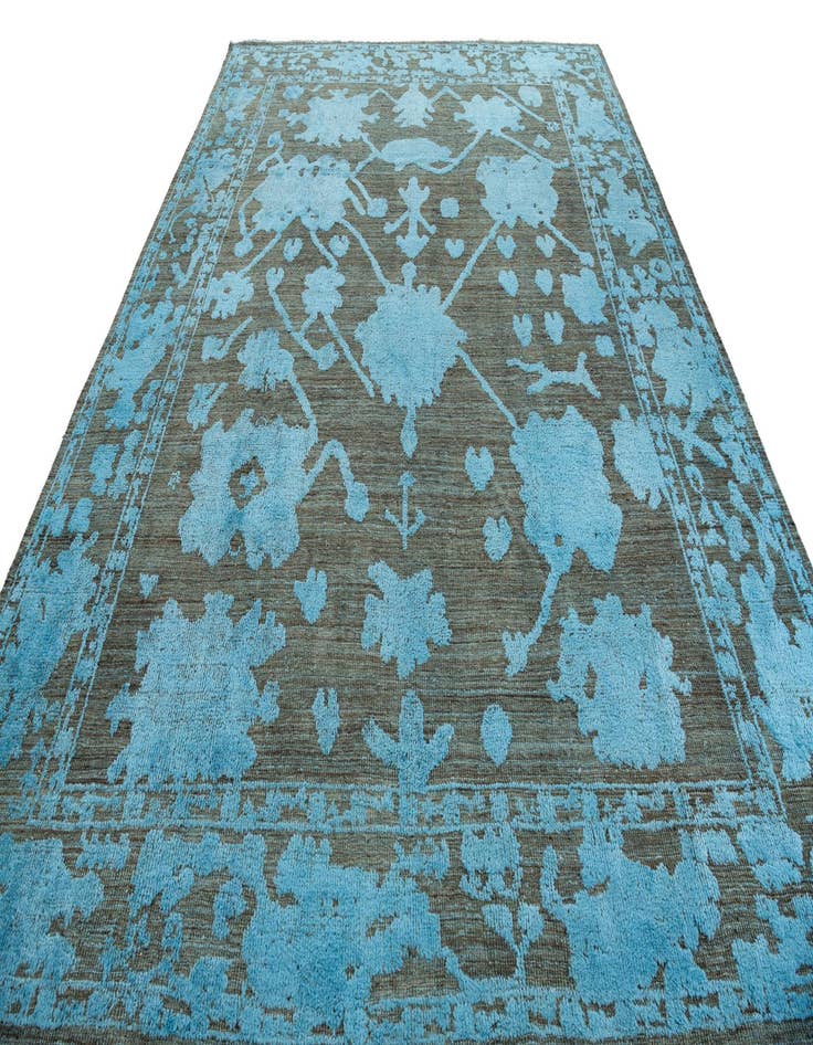 Detail image of  9' 1 x 12' 6  Hand Knotted Oushak Wool Rug