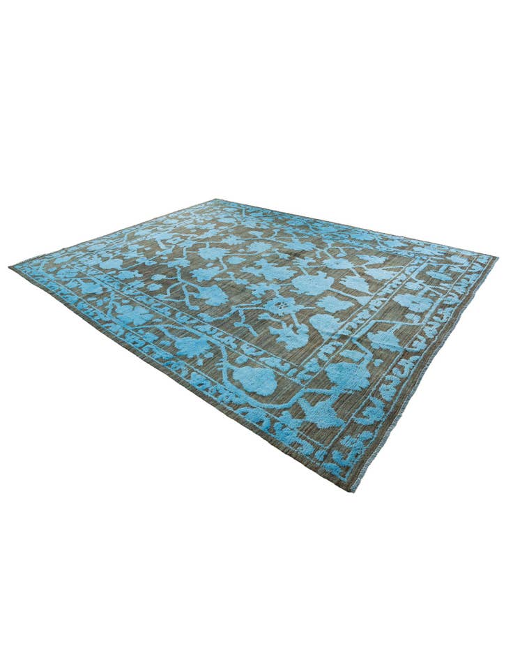 Detail image of  9' 6 x 12'  Hand Knotted Oushak Wool Rug