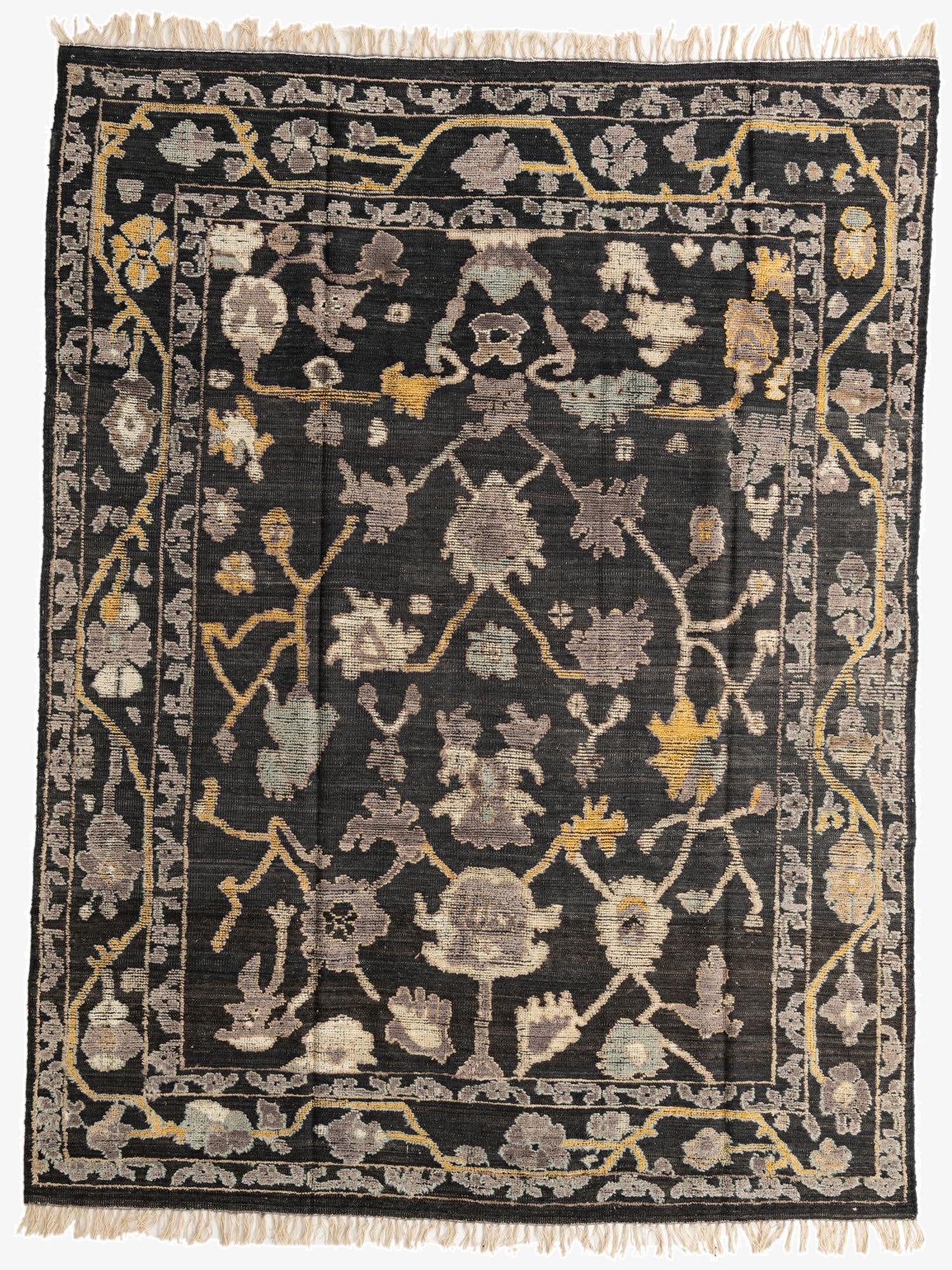  8' x 10' 5  Hand Knotted Oushak Wool Rug
