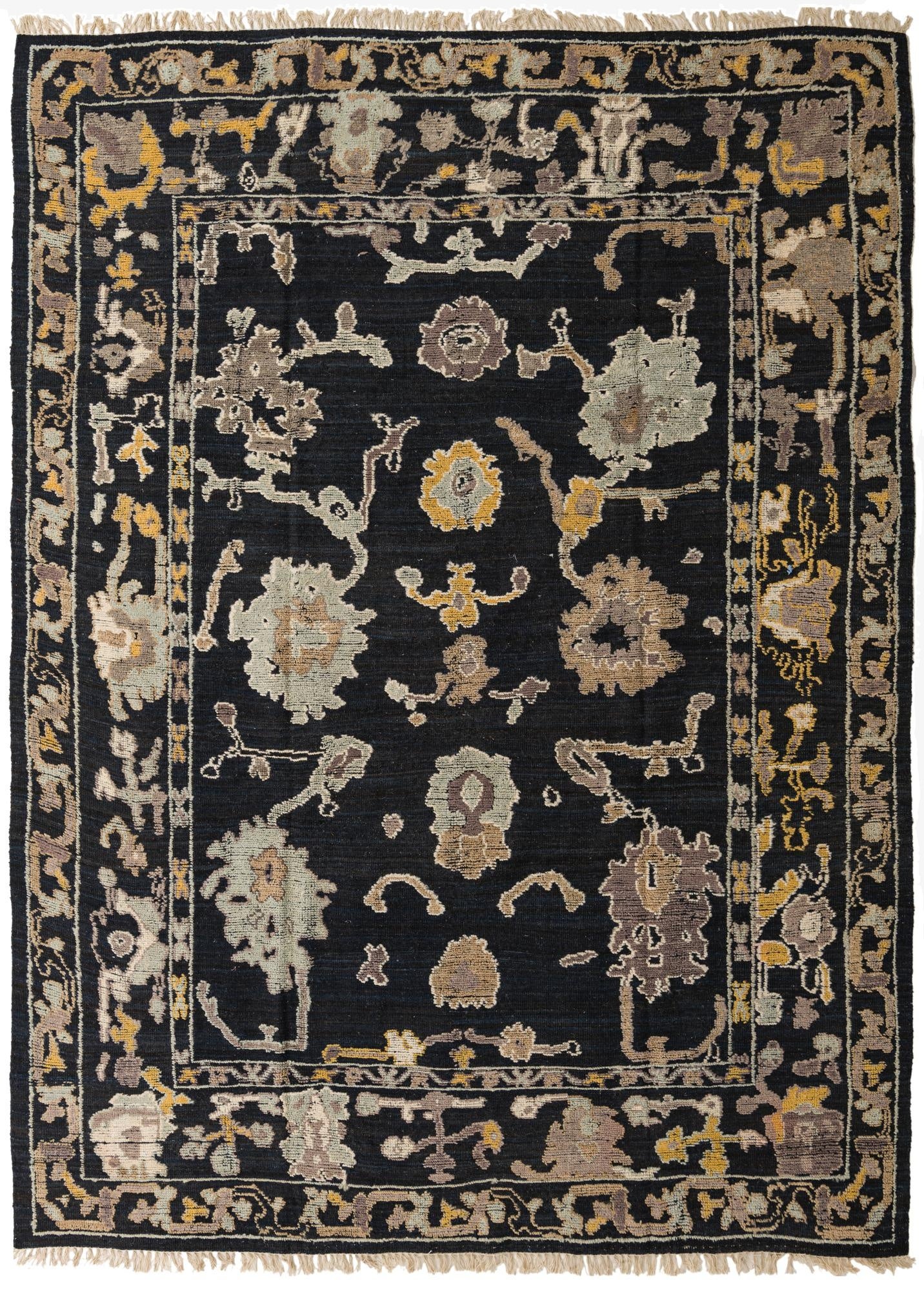 9' 4 x 12' 7  Hand Knotted Oushak Wool Rug