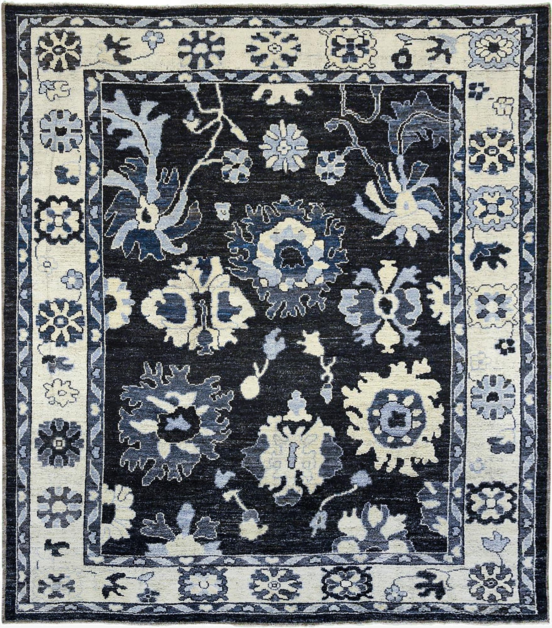  13' x 14' 8  Hand Knotted Oushak Wool Rug