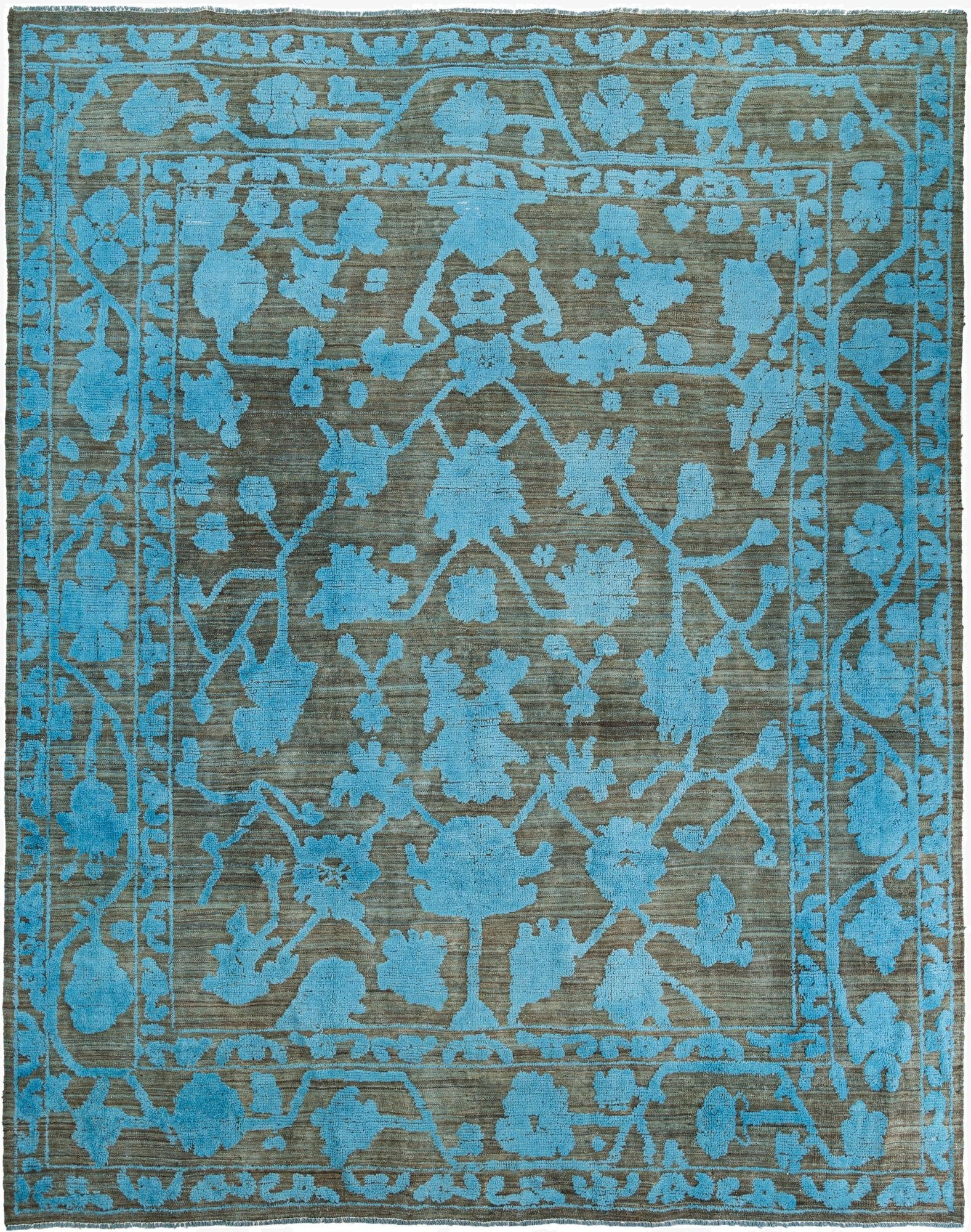  9' 6 x 12'  Hand Knotted Oushak Wool Rug