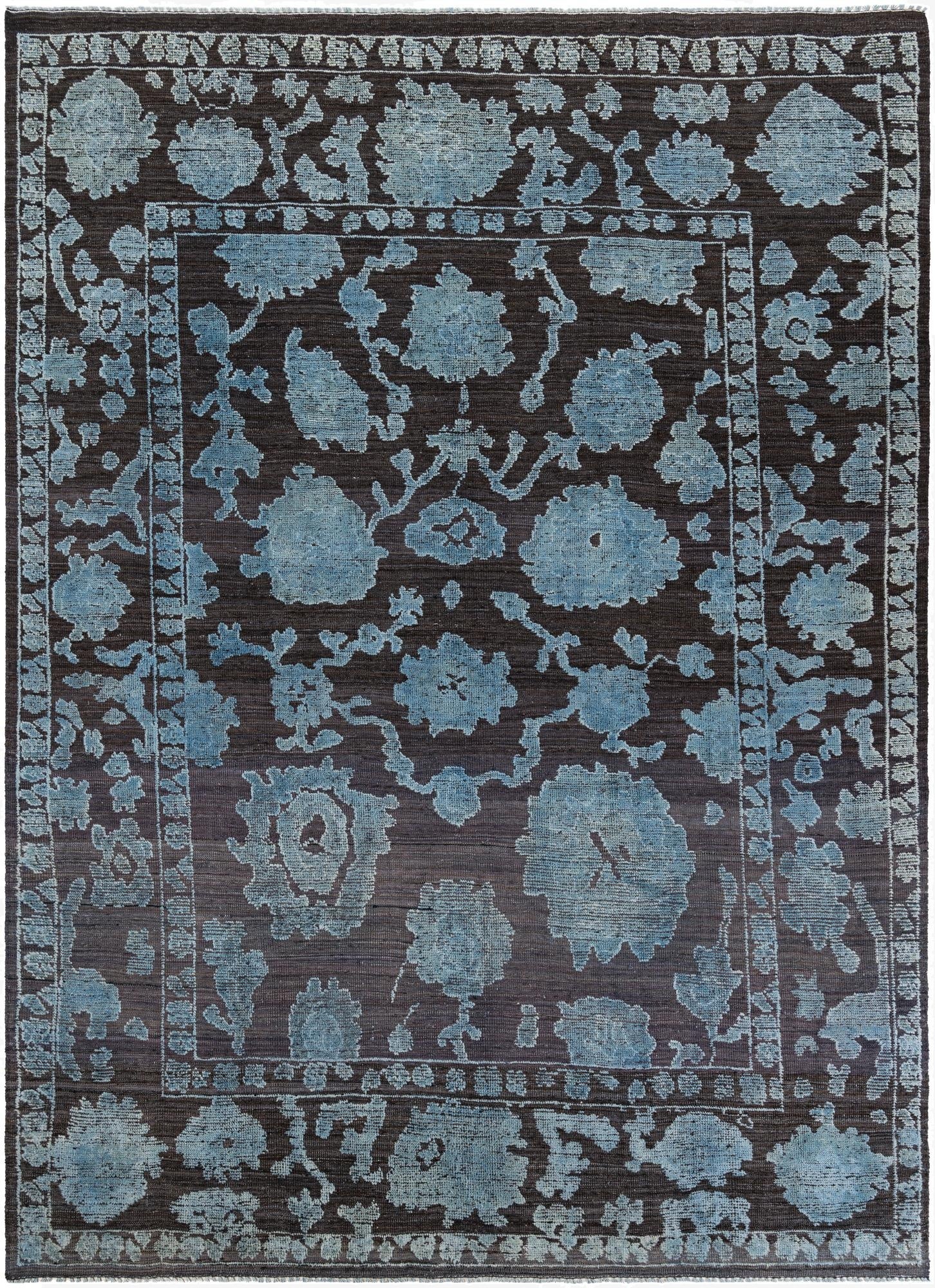  9' x 12' 7  Hand Knotted Oushak Wool Rug