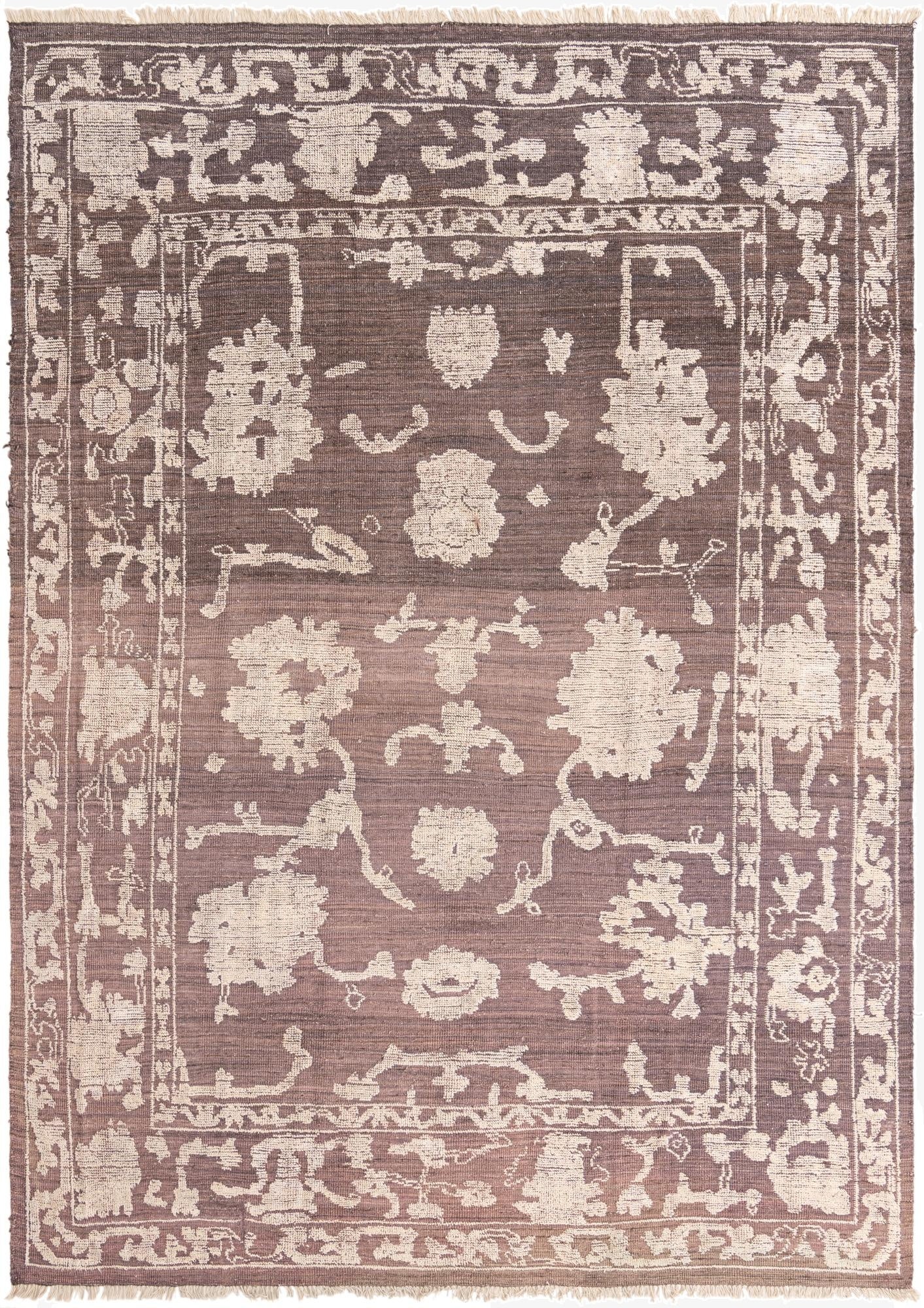 8' 9 x 12' 2  Hand Knotted Oushak Wool Rug