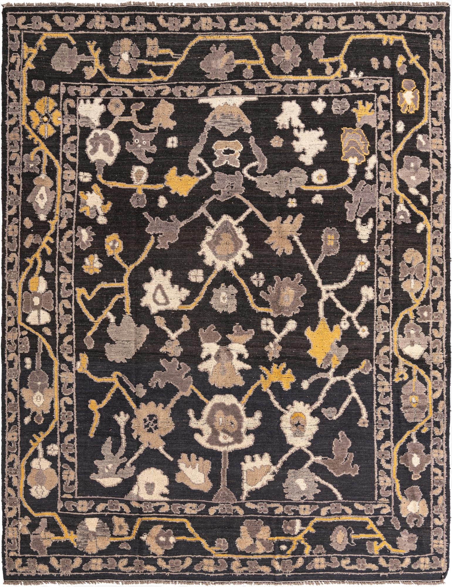  9' 3 x 12'  Hand Knotted Oushak Wool Rug