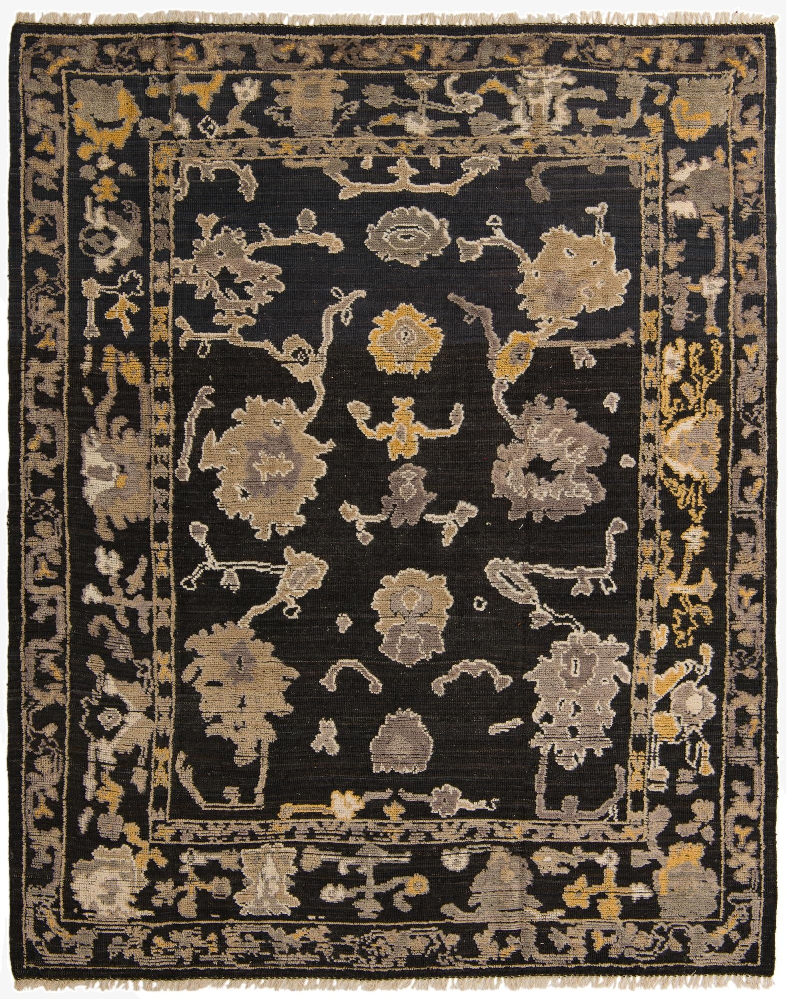  8' 2 x 10' 3  Hand Knotted Oushak Wool Rug