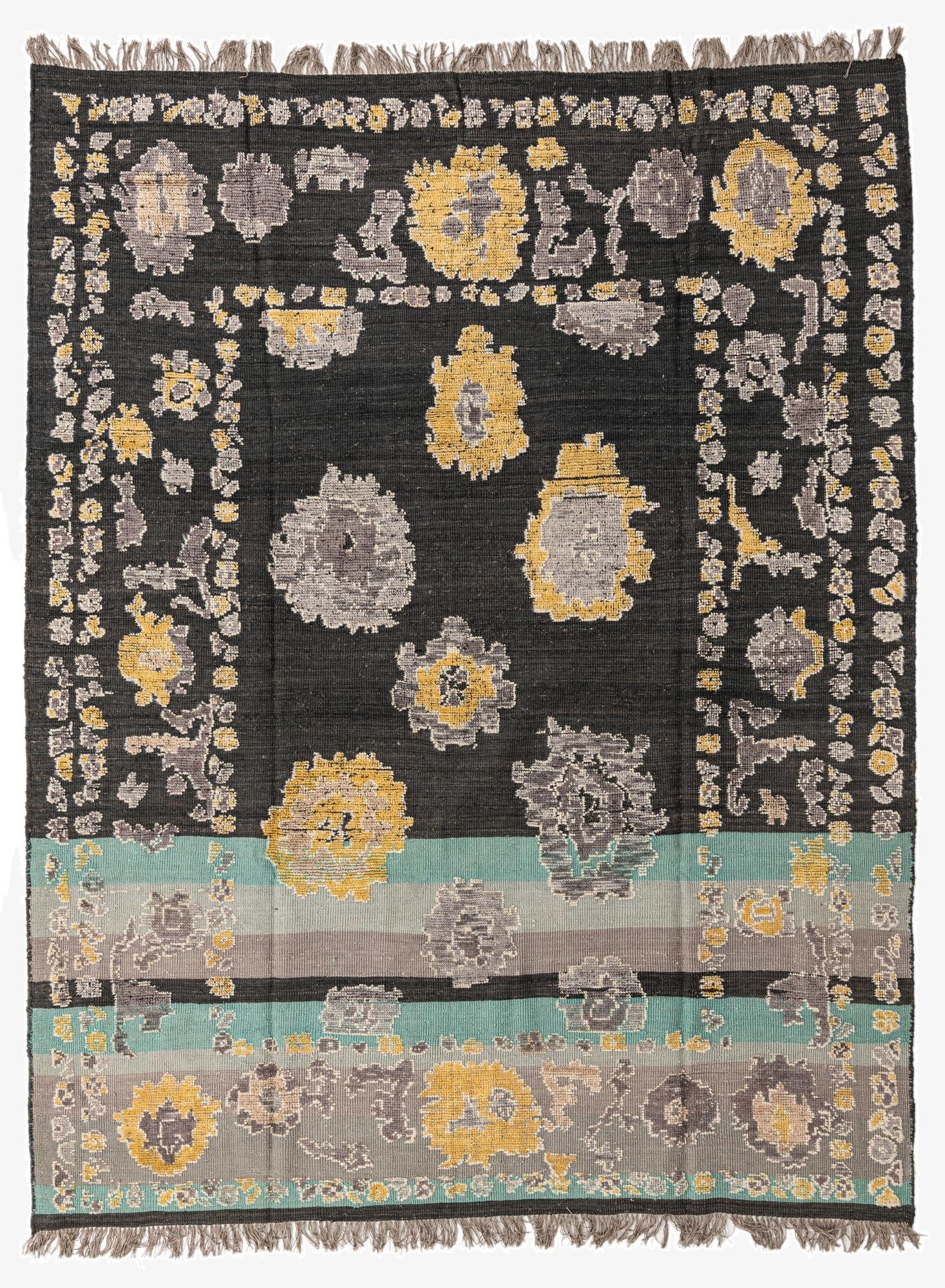  8' 2 x 10' 7  Hand Knotted Oushak Wool Rug