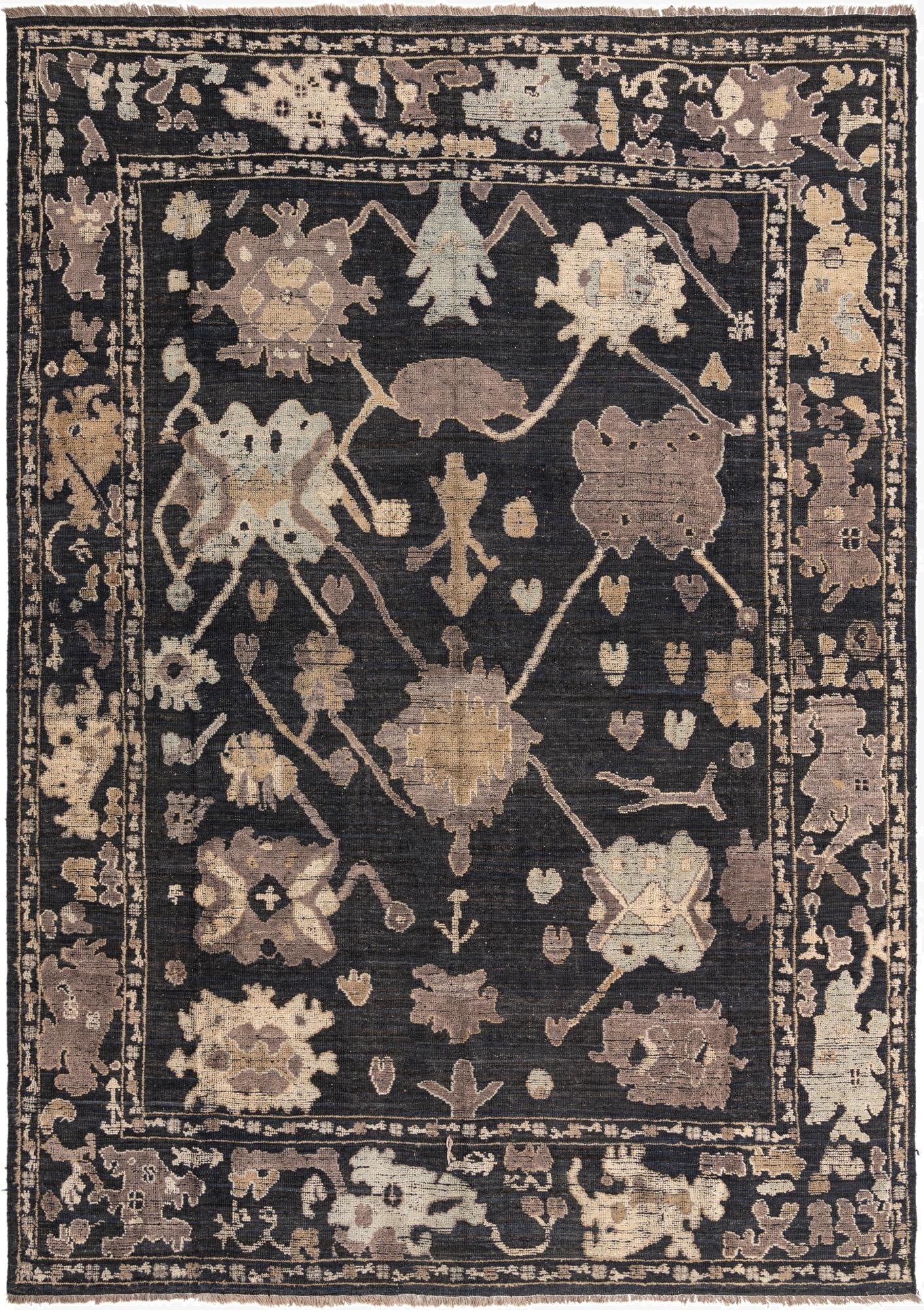  10' 1 x 14' 2  Hand Knotted Oushak Wool Rug