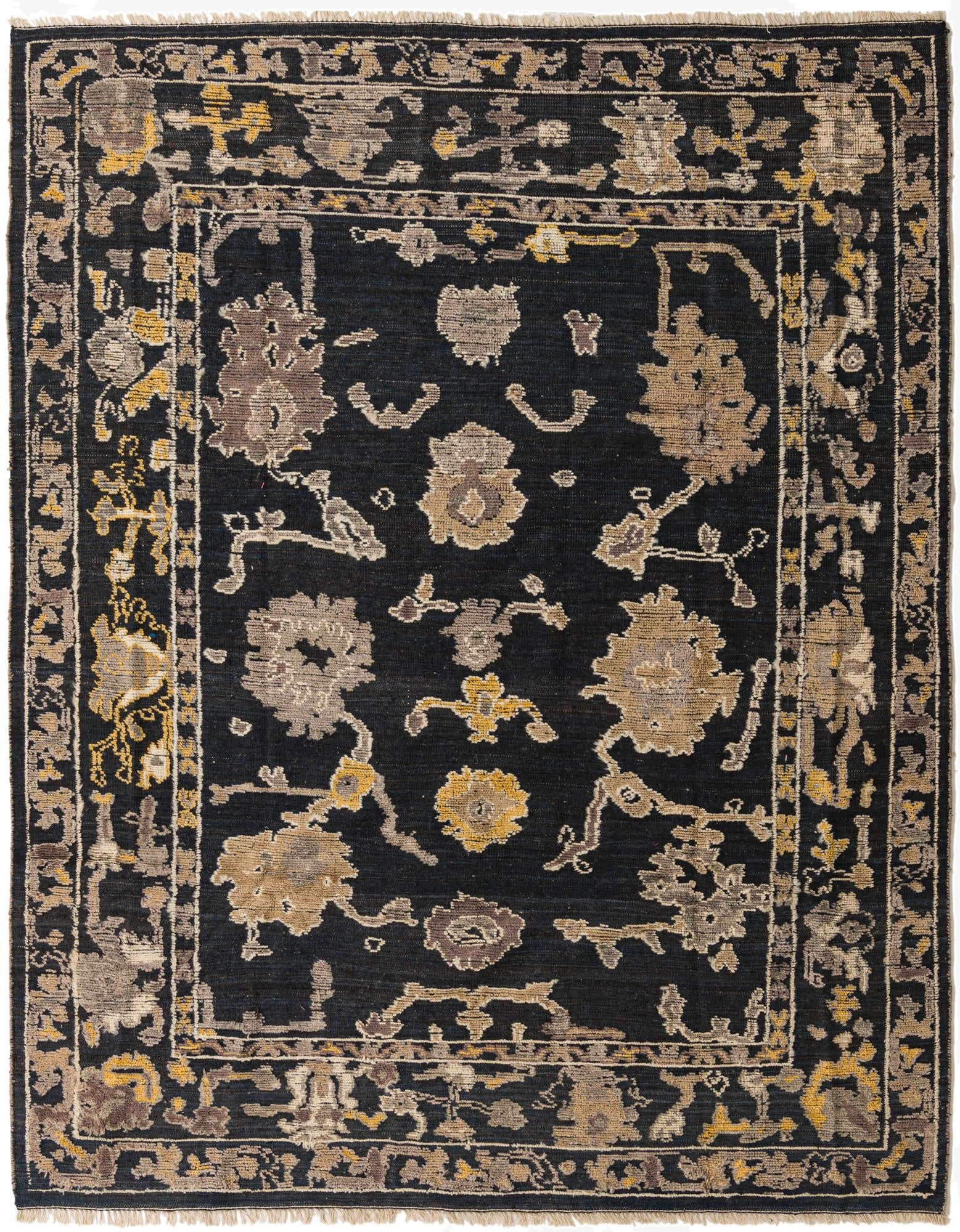  8' 4 x 10' 4  Hand Knotted Oushak Wool Rug