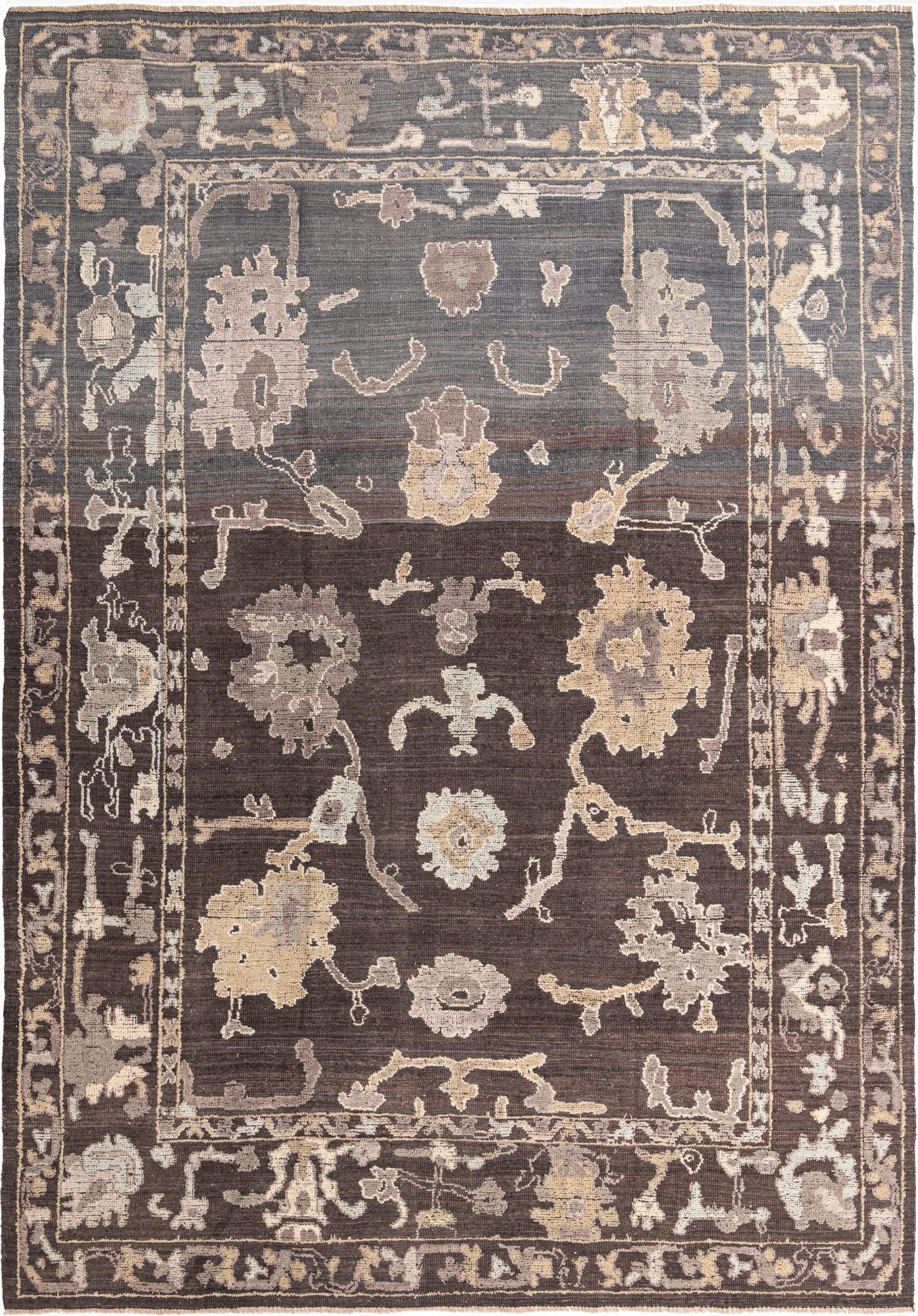  10' x 14' 2  Hand Knotted Oushak Wool Rug