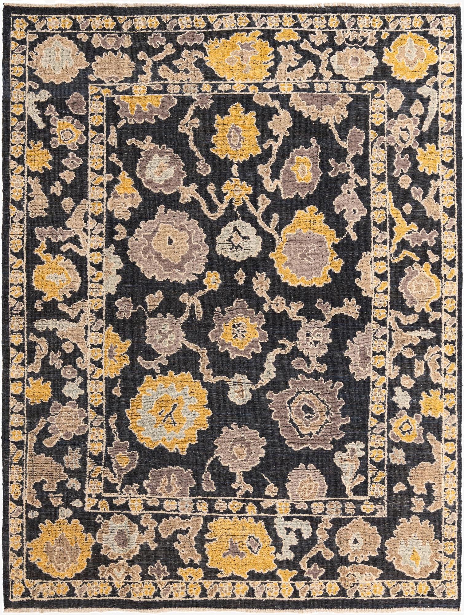  8' 2 x 10' 9  Hand Knotted Oushak Wool Rug