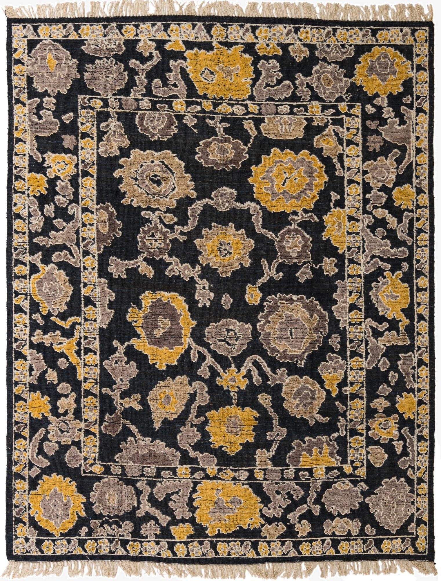  8' 2 x 10' 4  Hand Knotted Oushak Wool Rug