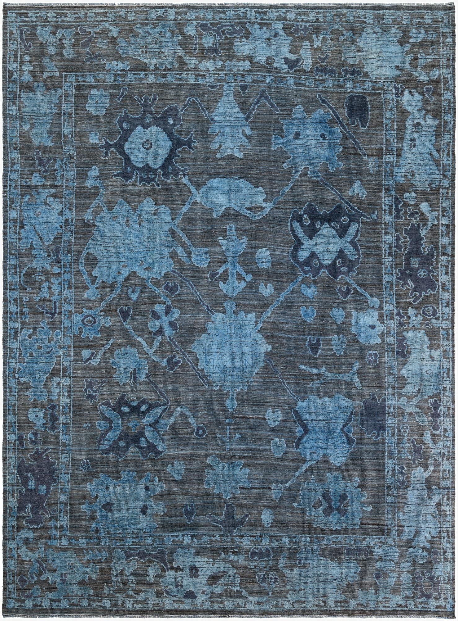  9' x 12' 2  Hand Knotted Oushak Wool Rug