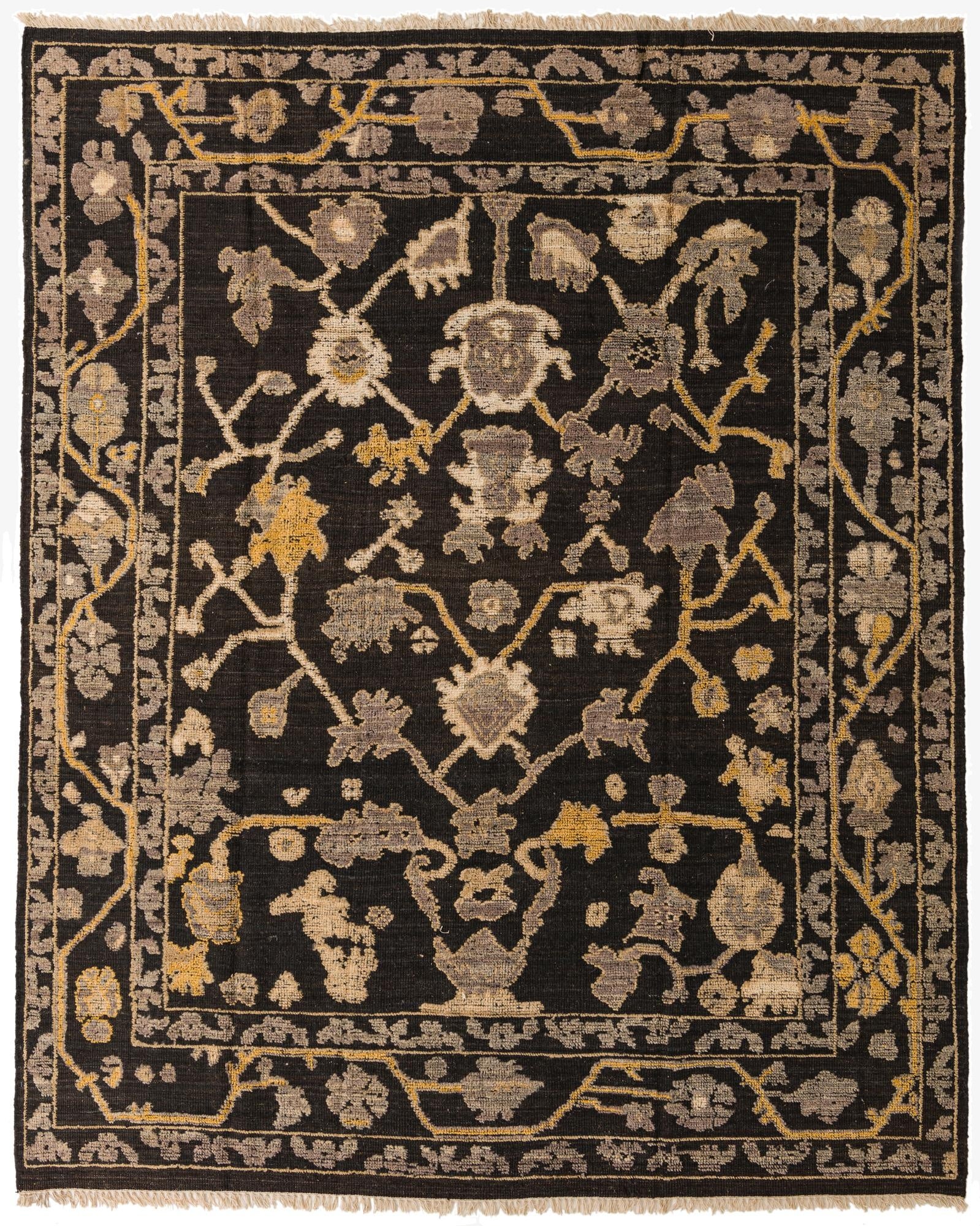  8' 4 x 10' 2  Hand Knotted Oushak Wool Rug