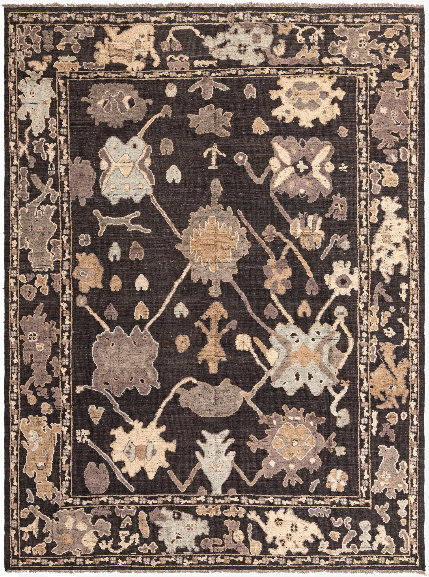  10' 5 x 14'  Hand Knotted Oushak Wool Rug