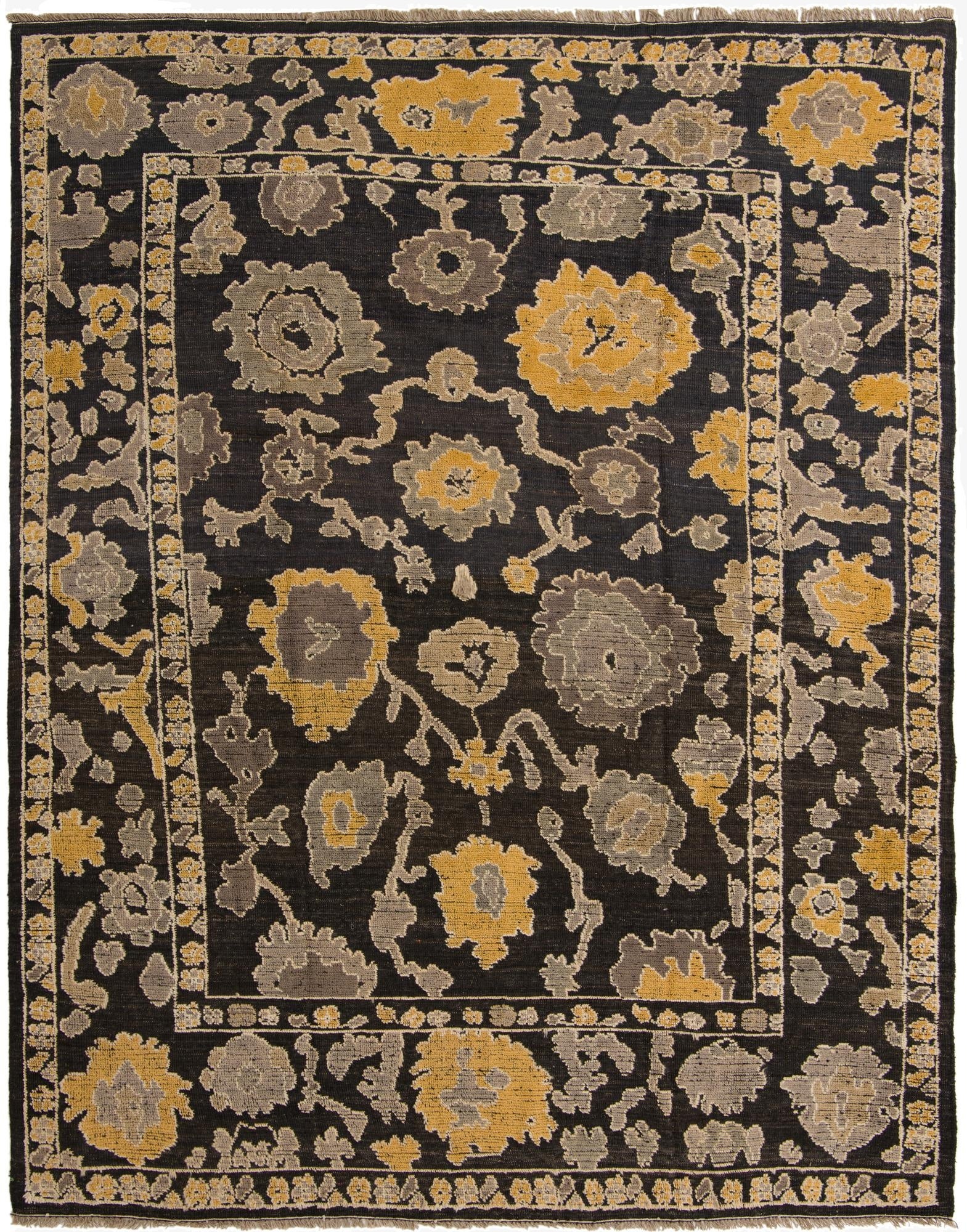  9' 5 x 12'  Hand Knotted Oushak Wool Rug