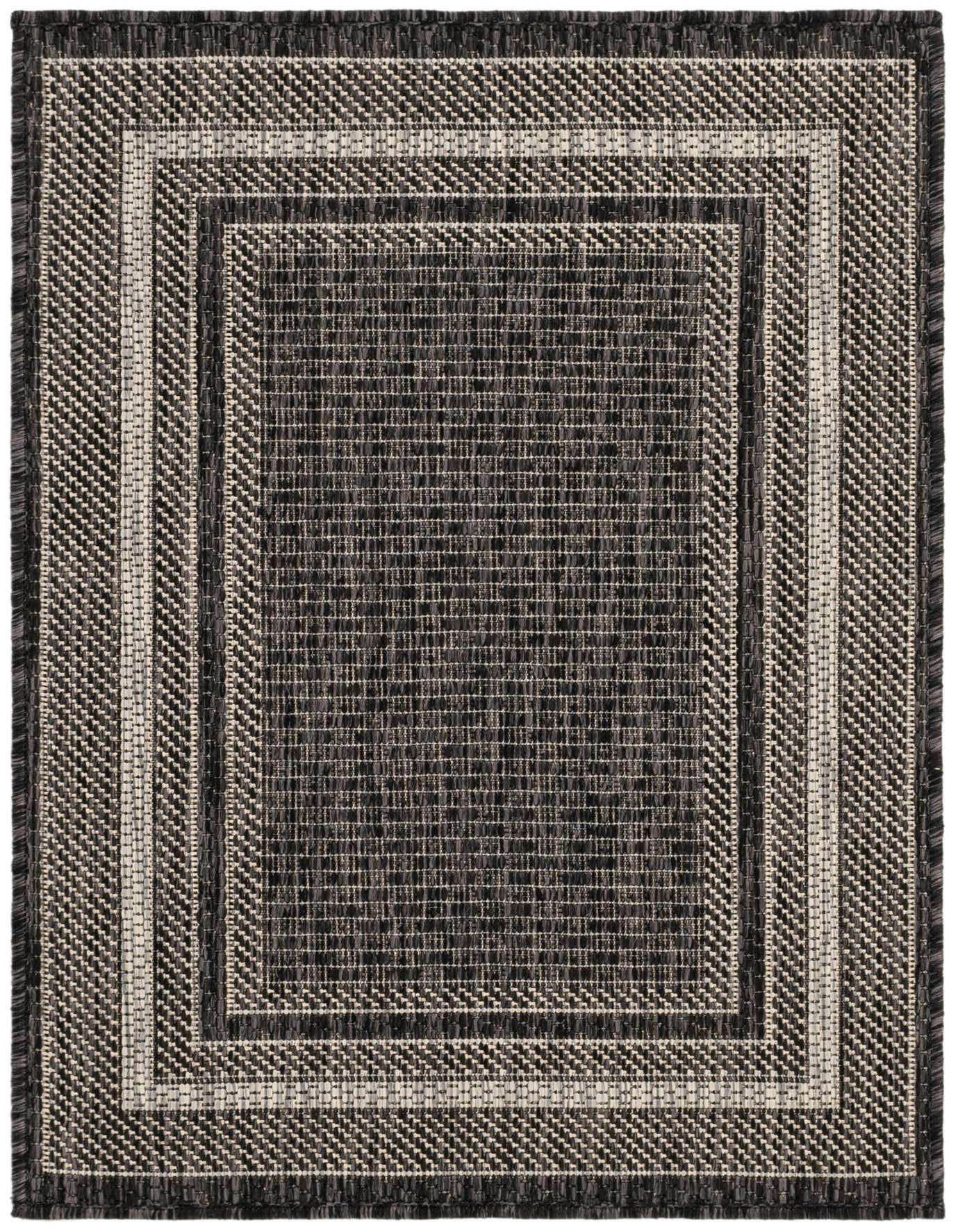 Primary image  1' 8 x 2' 6  Washable Border Indoor / Outdoor Rug