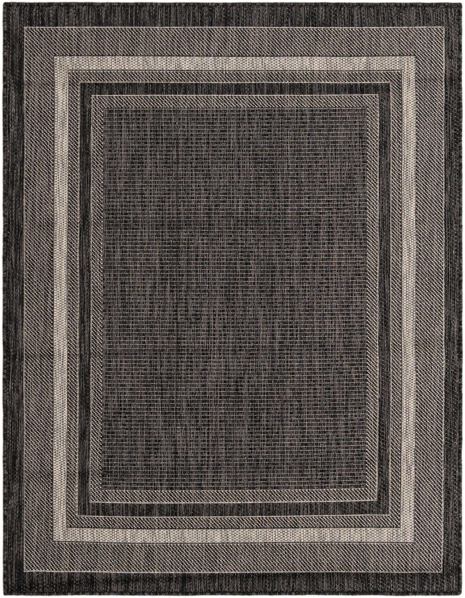 Primary image  4' x 5'  Washable Border Indoor / Outdoor Rug