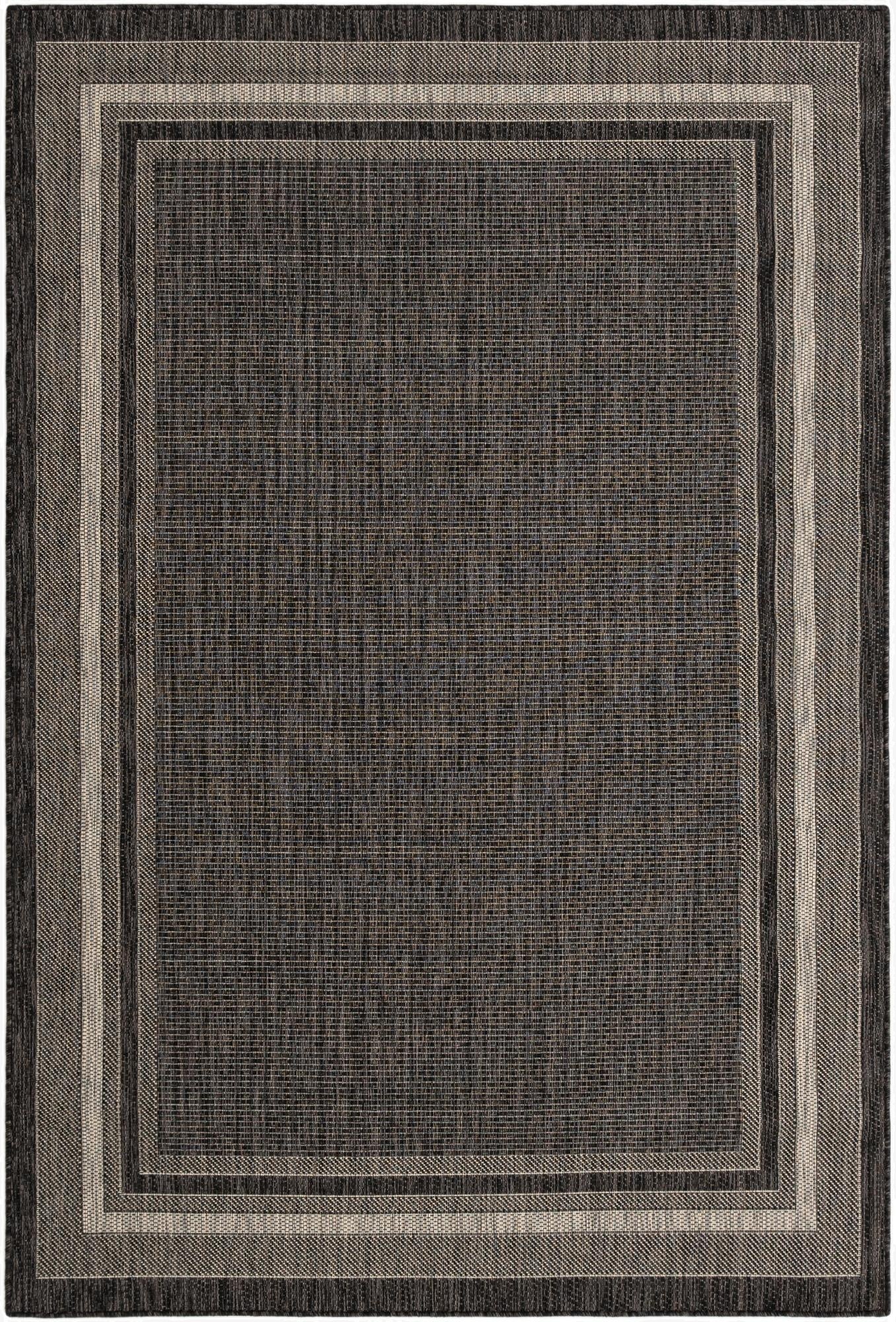  5' x 7' 5  Washable Border Indoor / Outdoor Rug