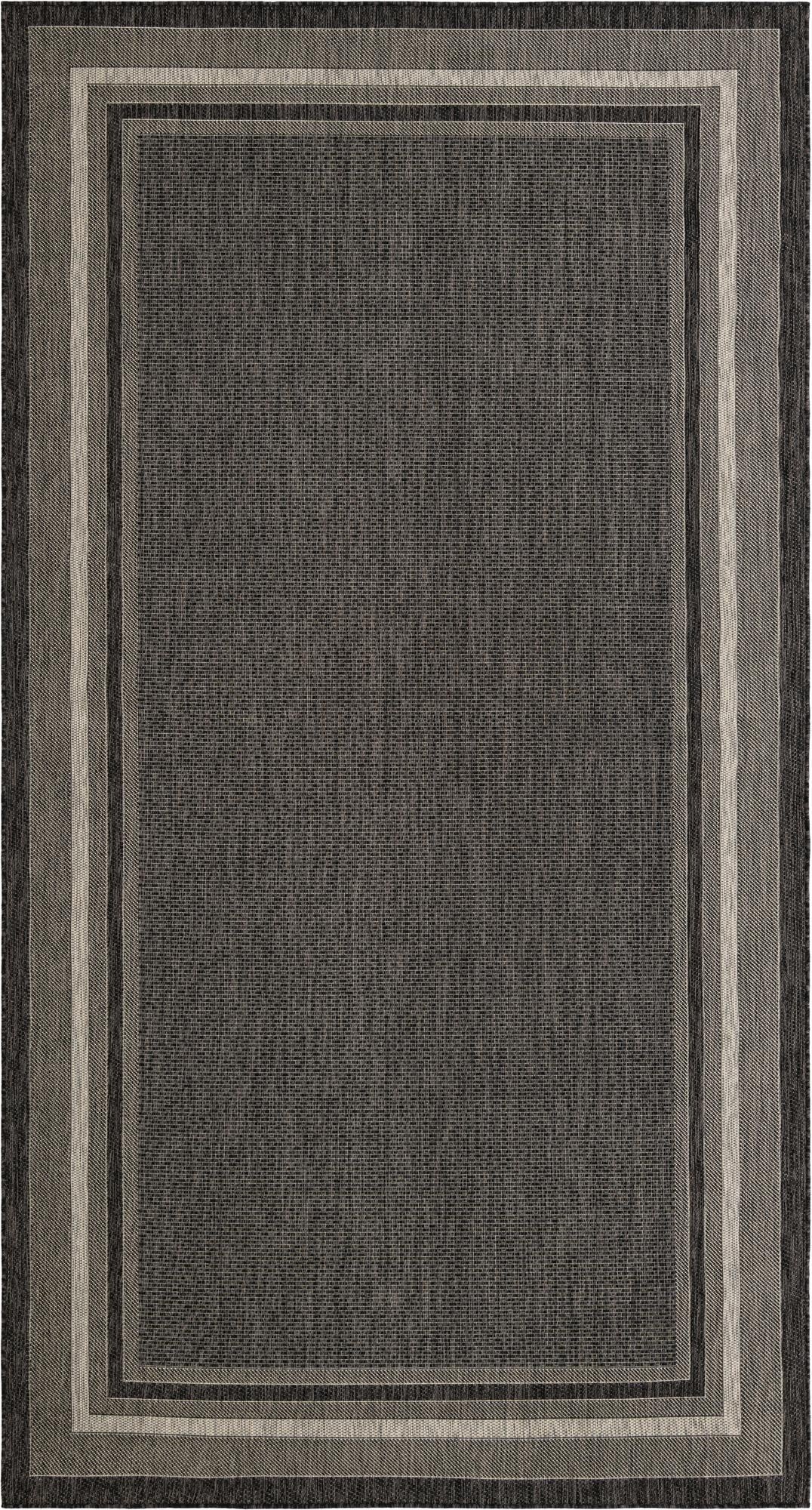  6' 5 x 12'  Washable Border Indoor / Outdoor Rug