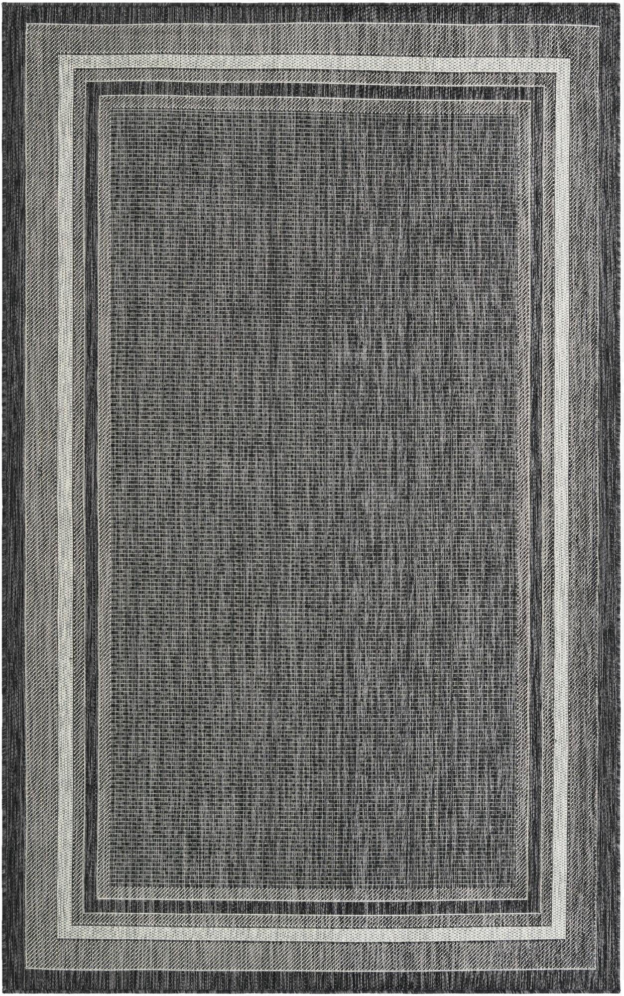  5' 3 x 8'  Washable Border Indoor / Outdoor Rug