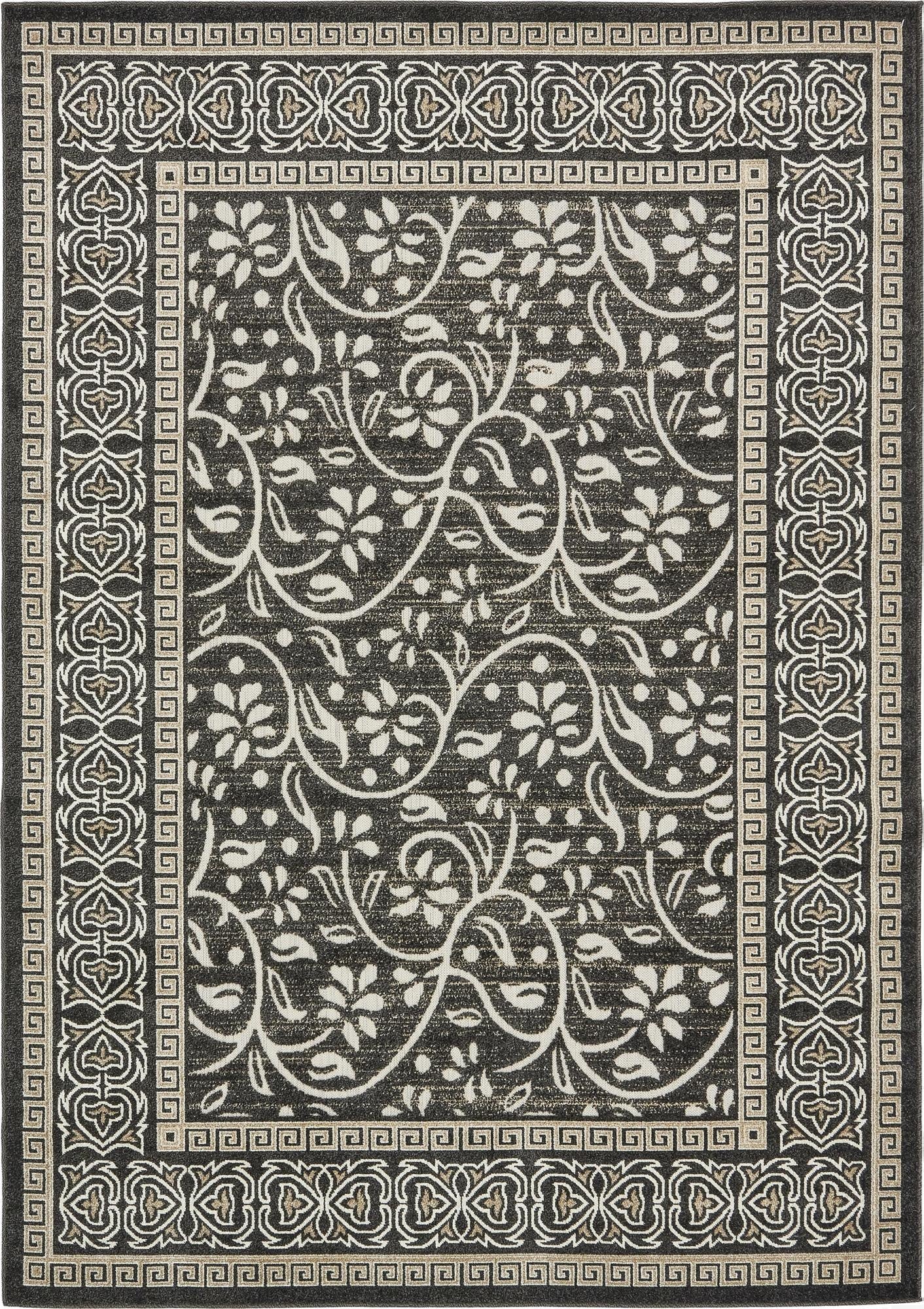  7' x 10'  Washable Botanical Indoor / Outdoor Rug