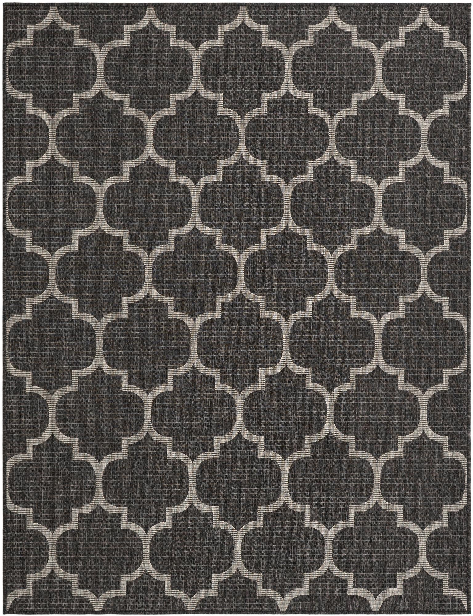  5' 3 x 7'  Washable Lattice Indoor / Outdoor Rug