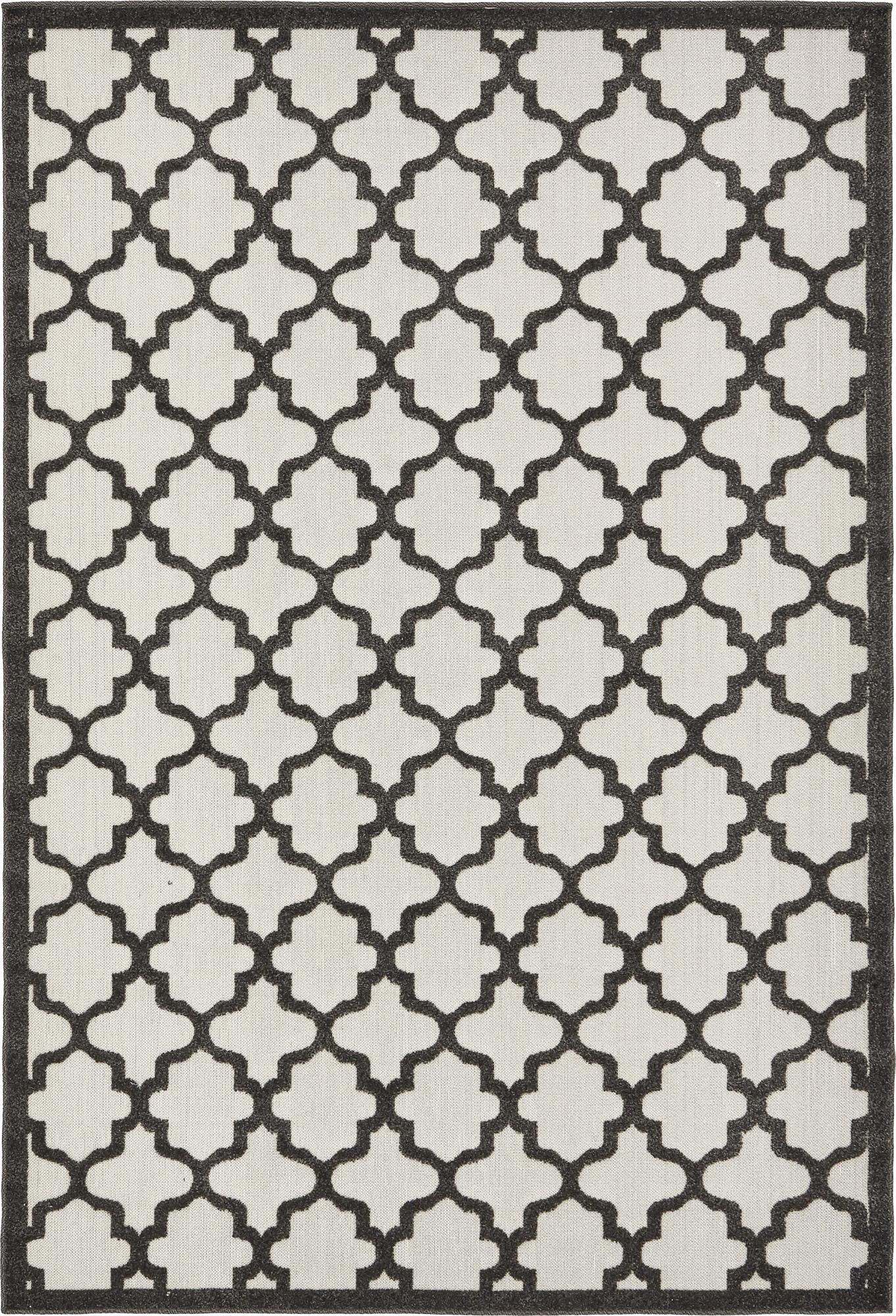  6' x 9'  Washable Lattice Indoor / Outdoor Rug