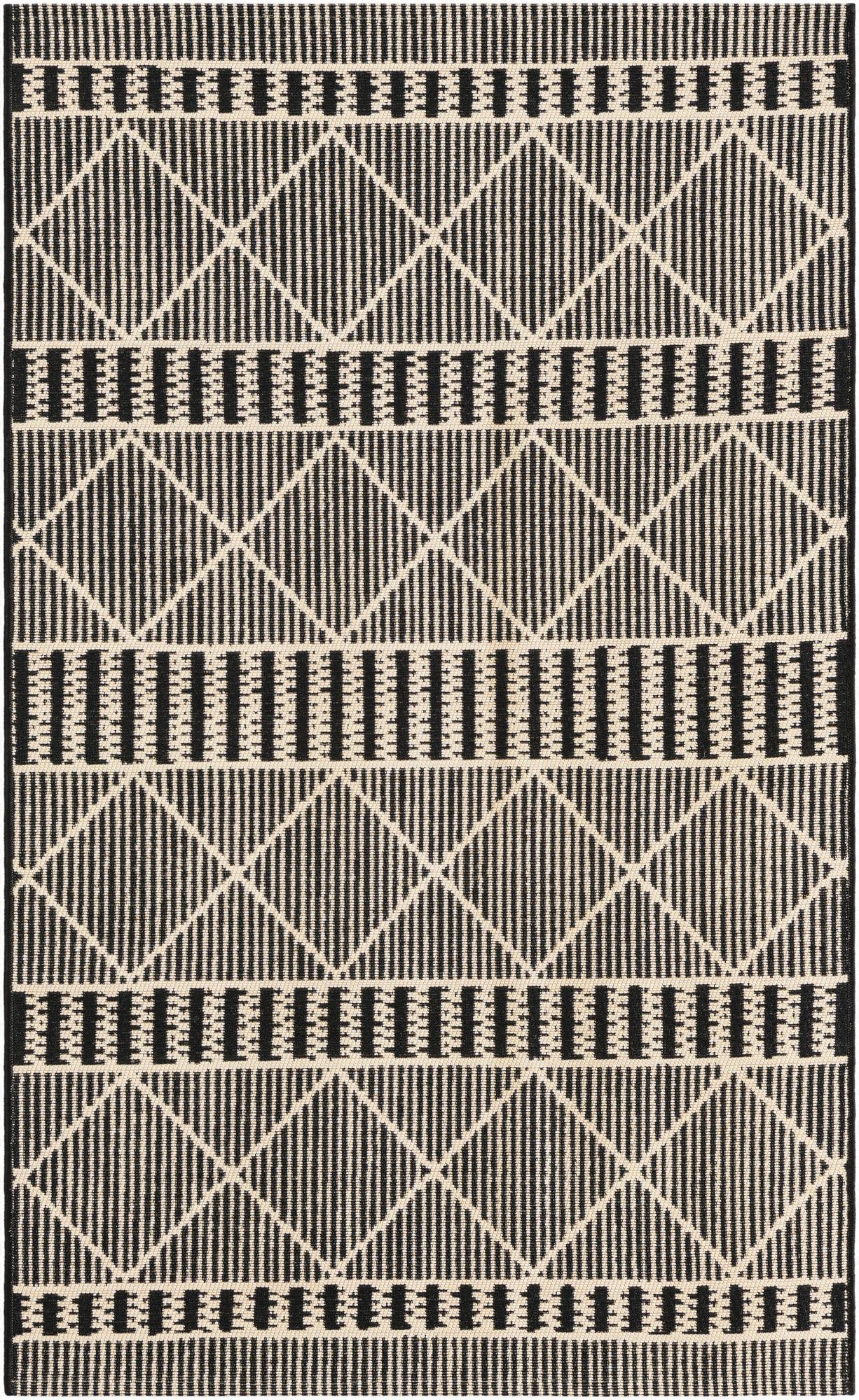  3' 3 x 5' 3  Washable Lattice Indoor / Outdoor Rug