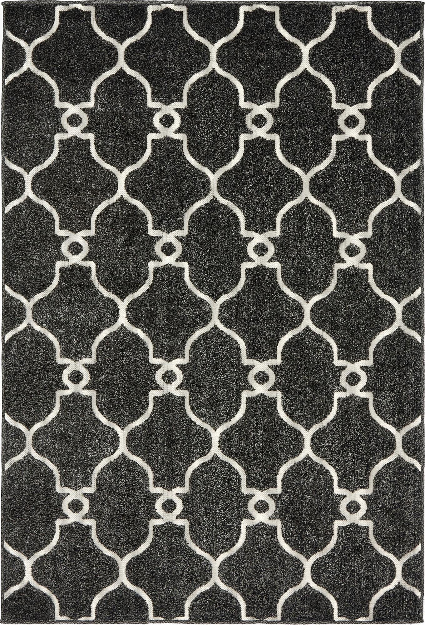  4' x 6'  Washable Lattice Indoor / Outdoor Rug