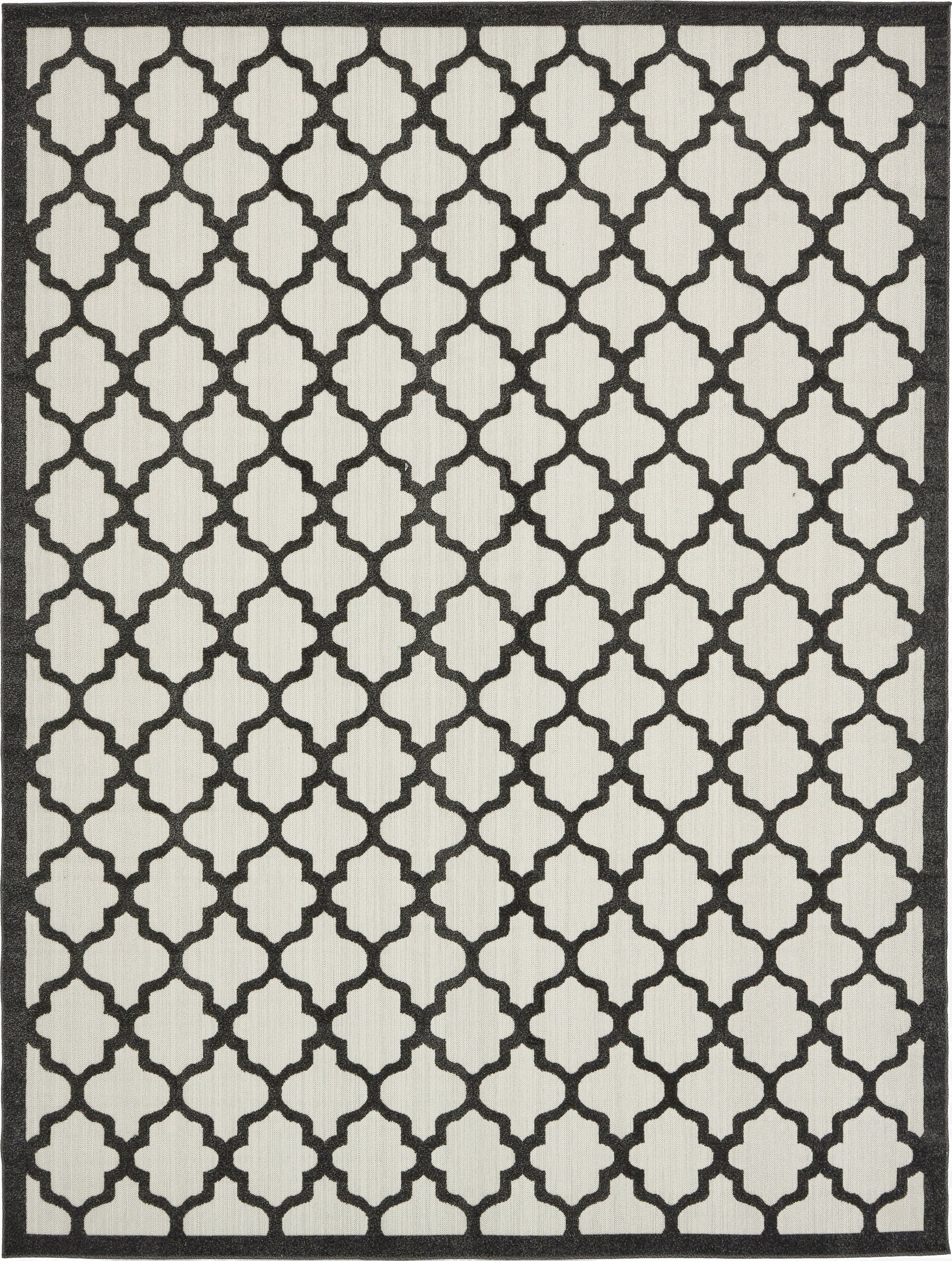  9' x 12' 2  Washable Lattice Indoor / Outdoor Rug