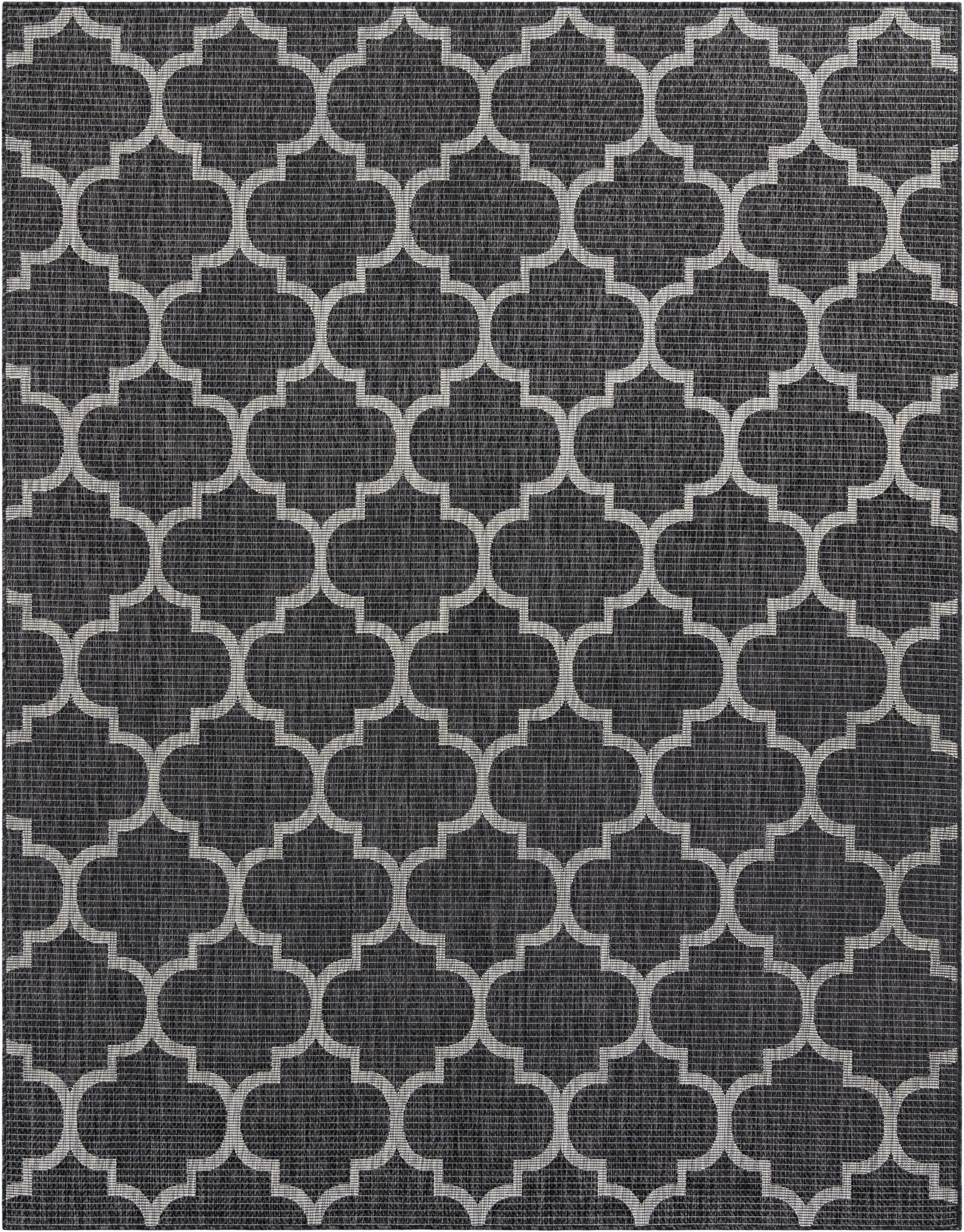  7' 10 x 10'  Washable Lattice Indoor / Outdoor Rug