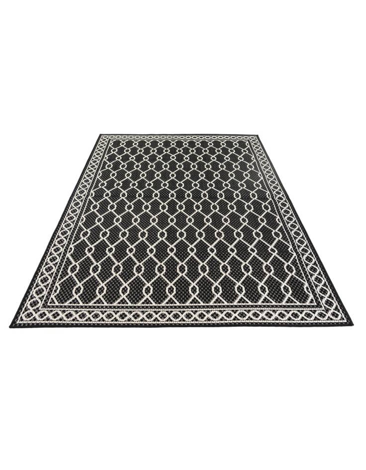 Detail image of  5' 3 x 7' 8  Washable Modern Indoor / Outdoor Rug