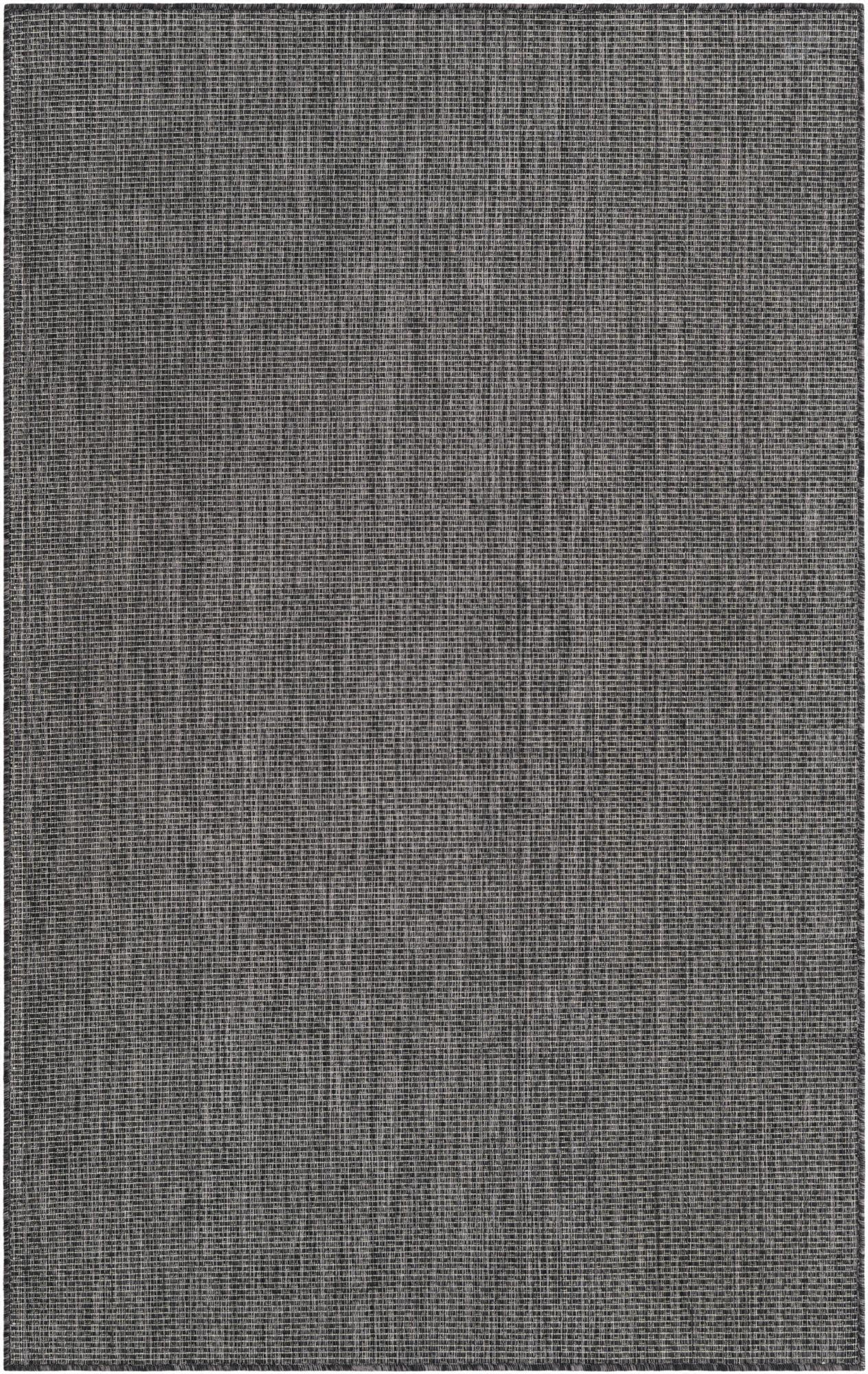  5' 3 x 8'  Washable Solid Indoor / Outdoor Rug