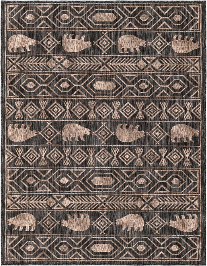  4' x 6'  Washable Southwestern Indoor / O...