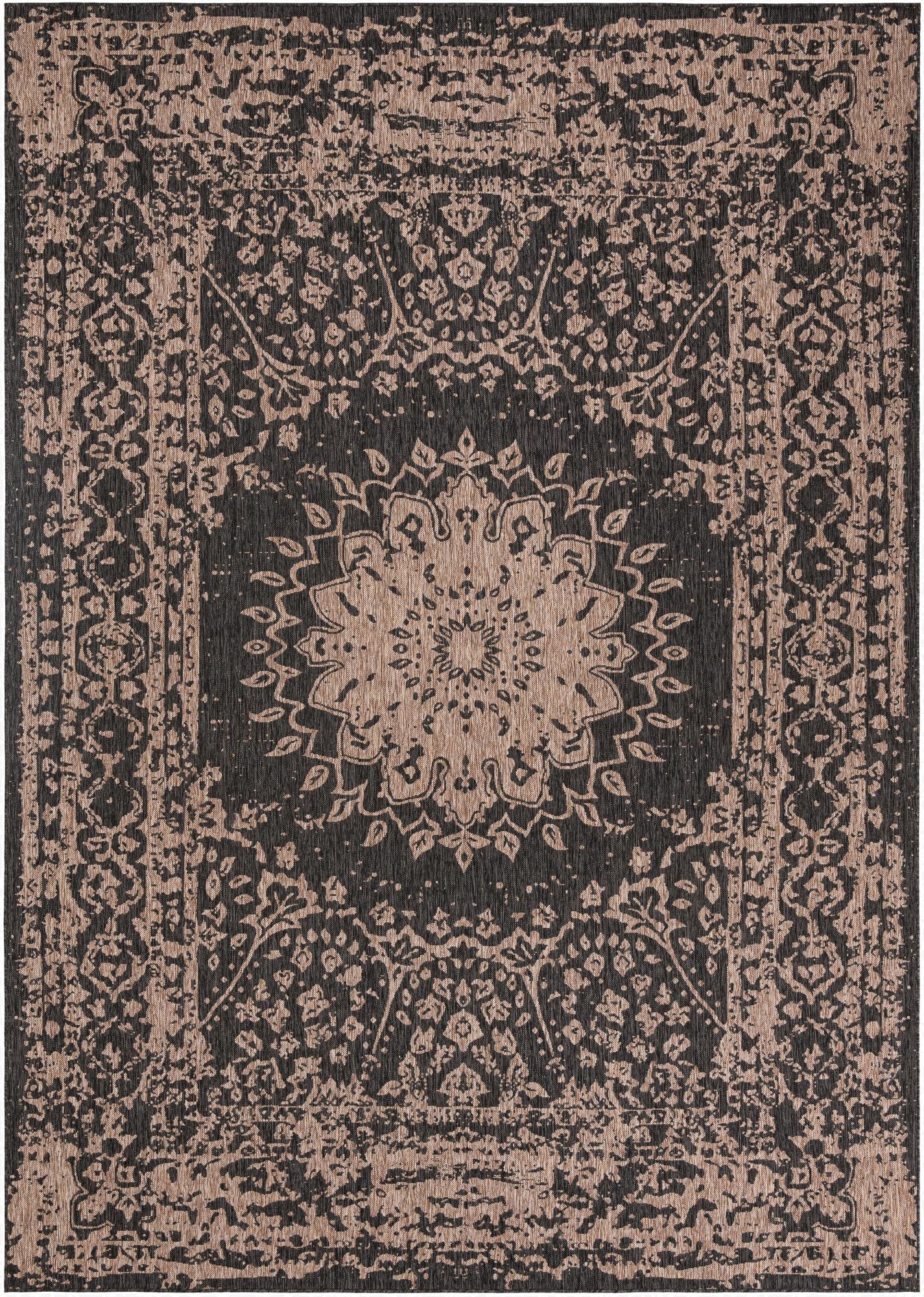  10' x 14'  Washable Traditional Indoor / Outdoor Rug