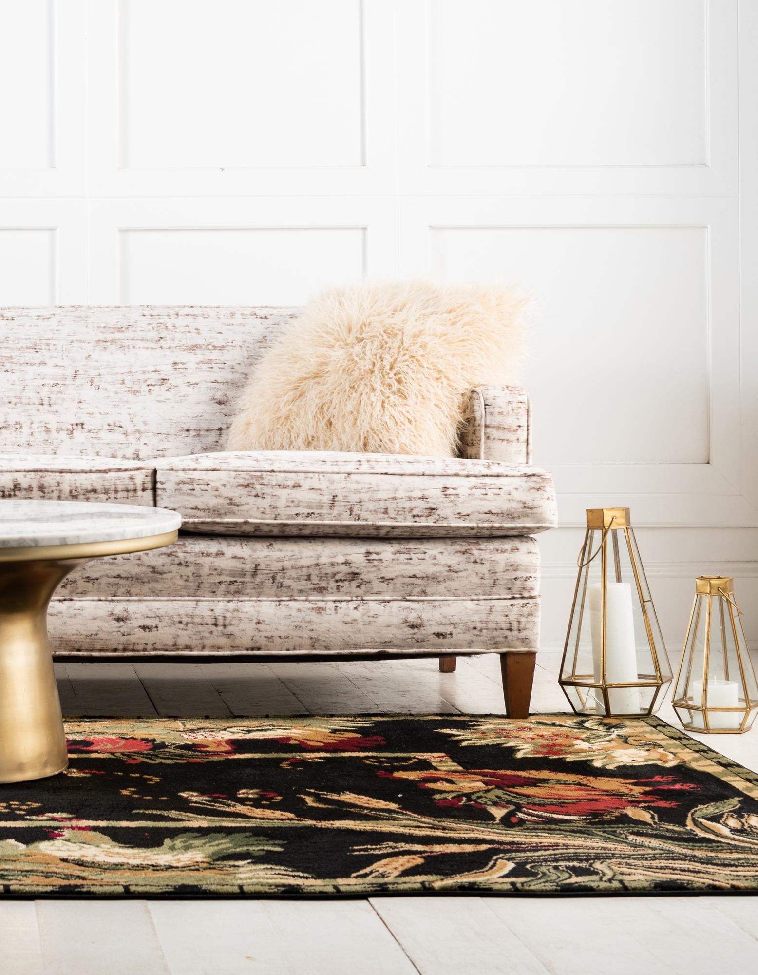 Black 5' 3 x 8' Pastoral Rug | Rugs.com