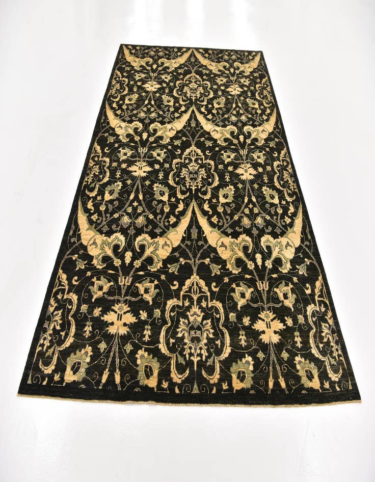 Detail image of  6' 7 x 9' 6  Hand Knotted Peshawar Ziegler Oriental Rug