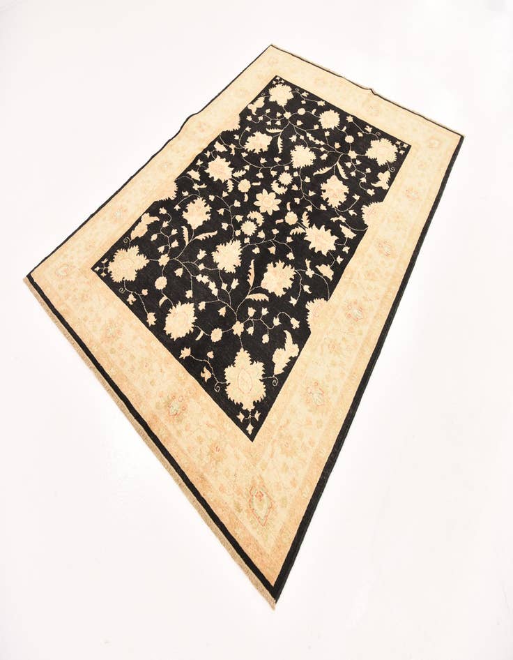 Detail image of  5' 9 x 7' 10  Hand Knotted Peshawar Ziegler Rug