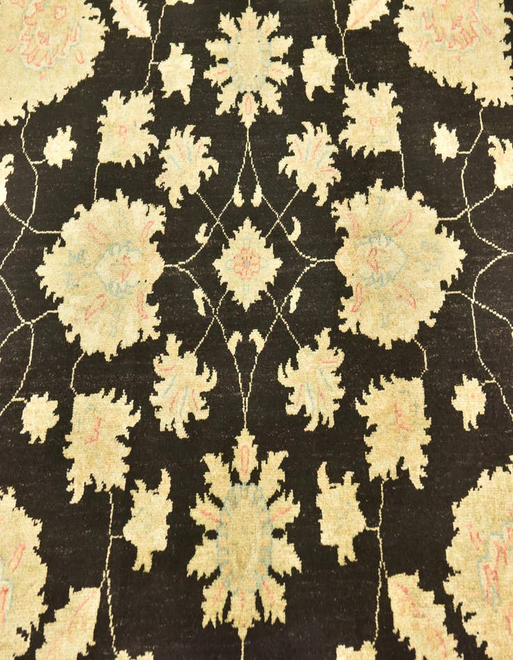 Detail image of  6' 7 x 9' 7  Hand Knotted Peshawar Ziegler Rug