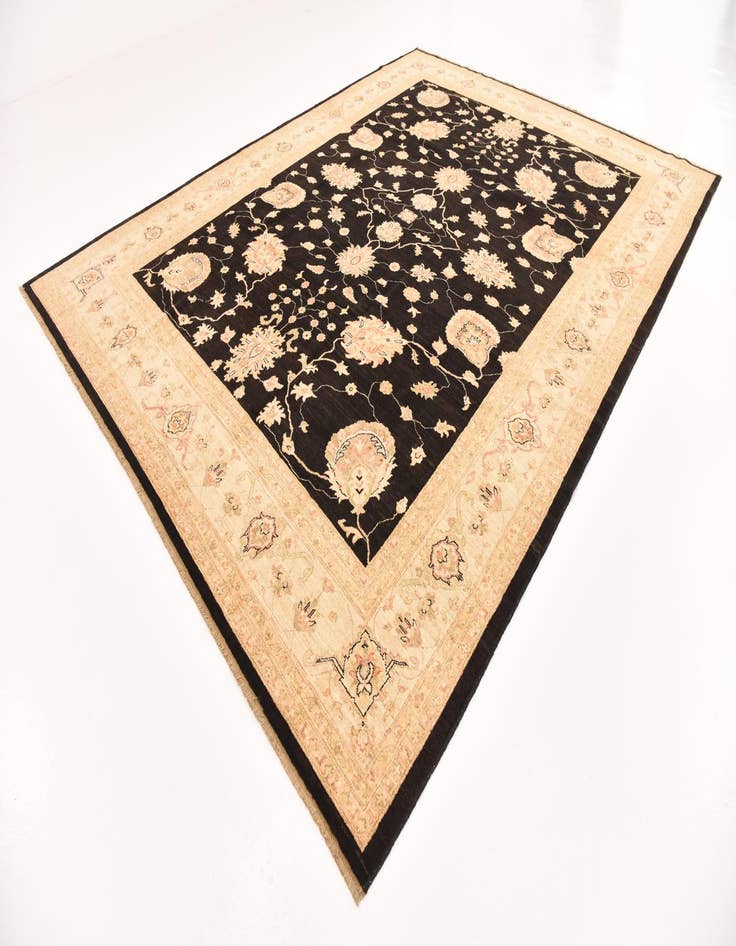 Detail image of  9' x 11' 10  Hand Knotted Peshawar Ziegler Rug