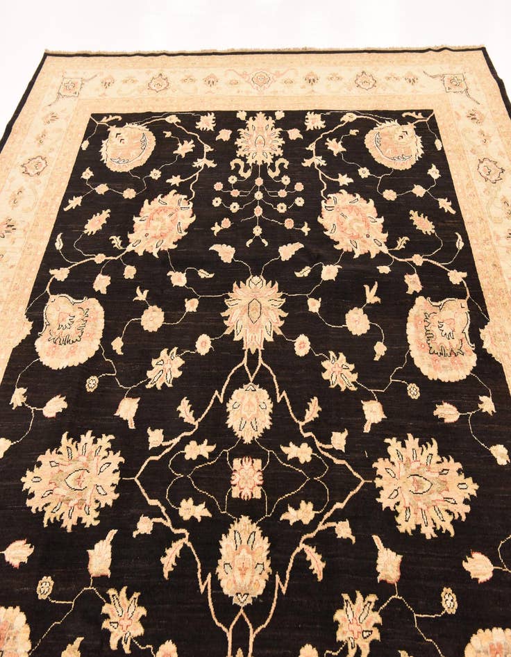 Detail image of  9' x 11' 10  Hand Knotted Peshawar Ziegler Rug