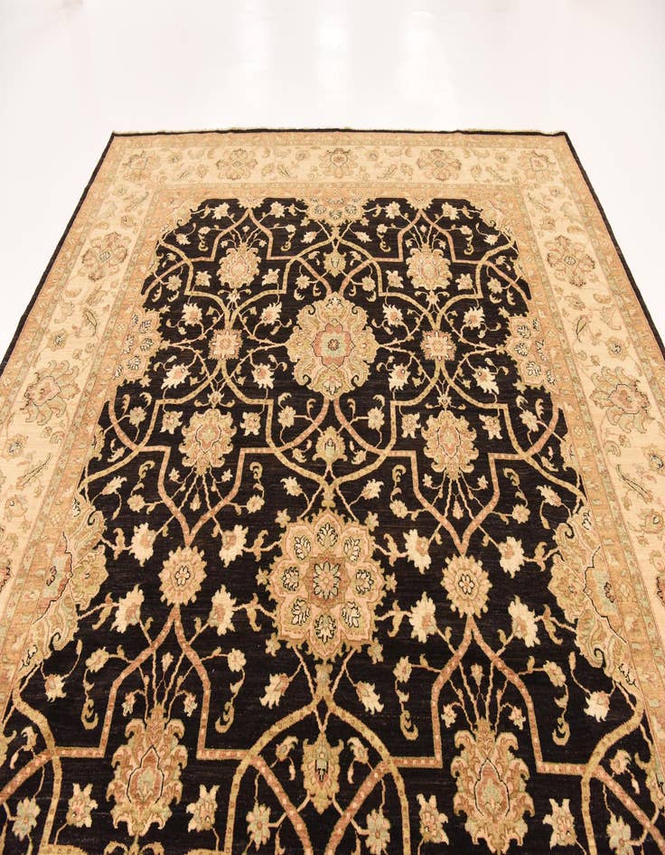 Detail image of  10' 3 x 13' 8  Hand Knotted Peshawar Ziegler Rug