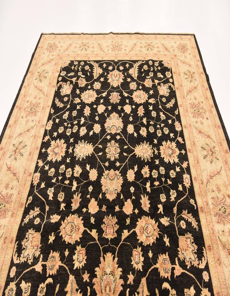 Detail image of  8' 2 x 9' 10  Hand Knotted Peshawar Ziegler Rug