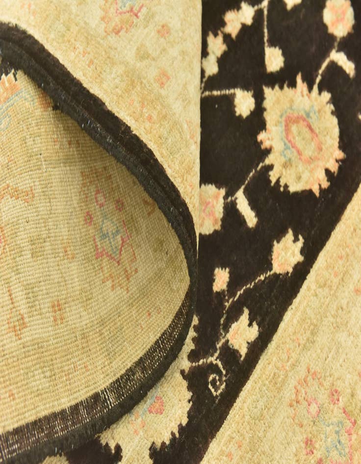 Detail image of  4' 2 x 5' 5  Hand Knotted Peshawar Ziegler Rug