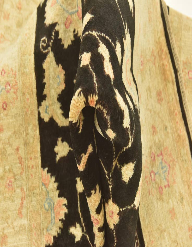 Detail image of  4' 2 x 5' 5  Hand Knotted Peshawar Ziegler Rug