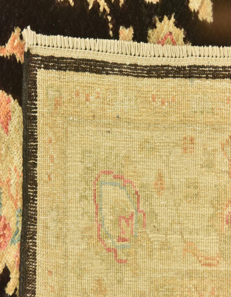 Detail image of  4' 2 x 5' 5  Hand Knotted Peshawar Ziegler Rug