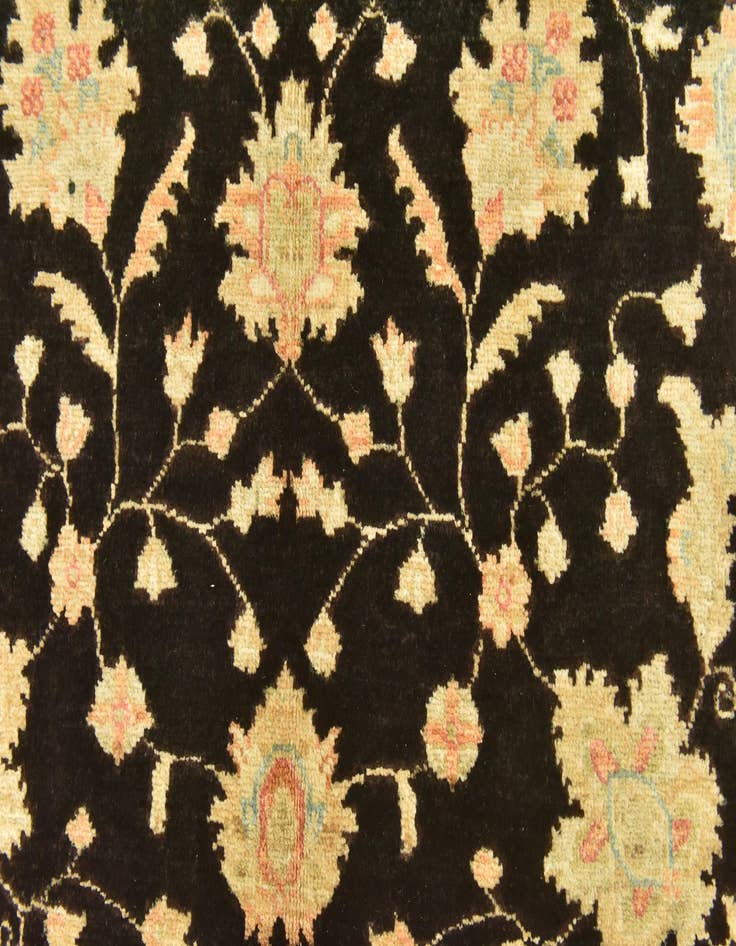 Detail image of  4' 2 x 5' 5  Hand Knotted Peshawar Ziegler Rug