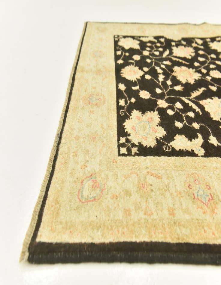 Detail image of  4' 2 x 5' 5  Hand Knotted Peshawar Ziegler Rug